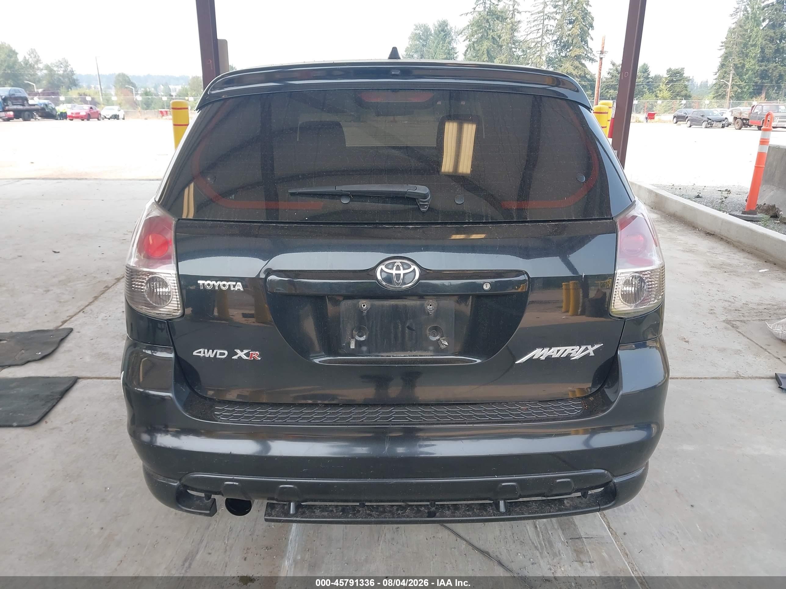2005 Toyota Matrix Xr Black vin: 2T1LR32E05C371749