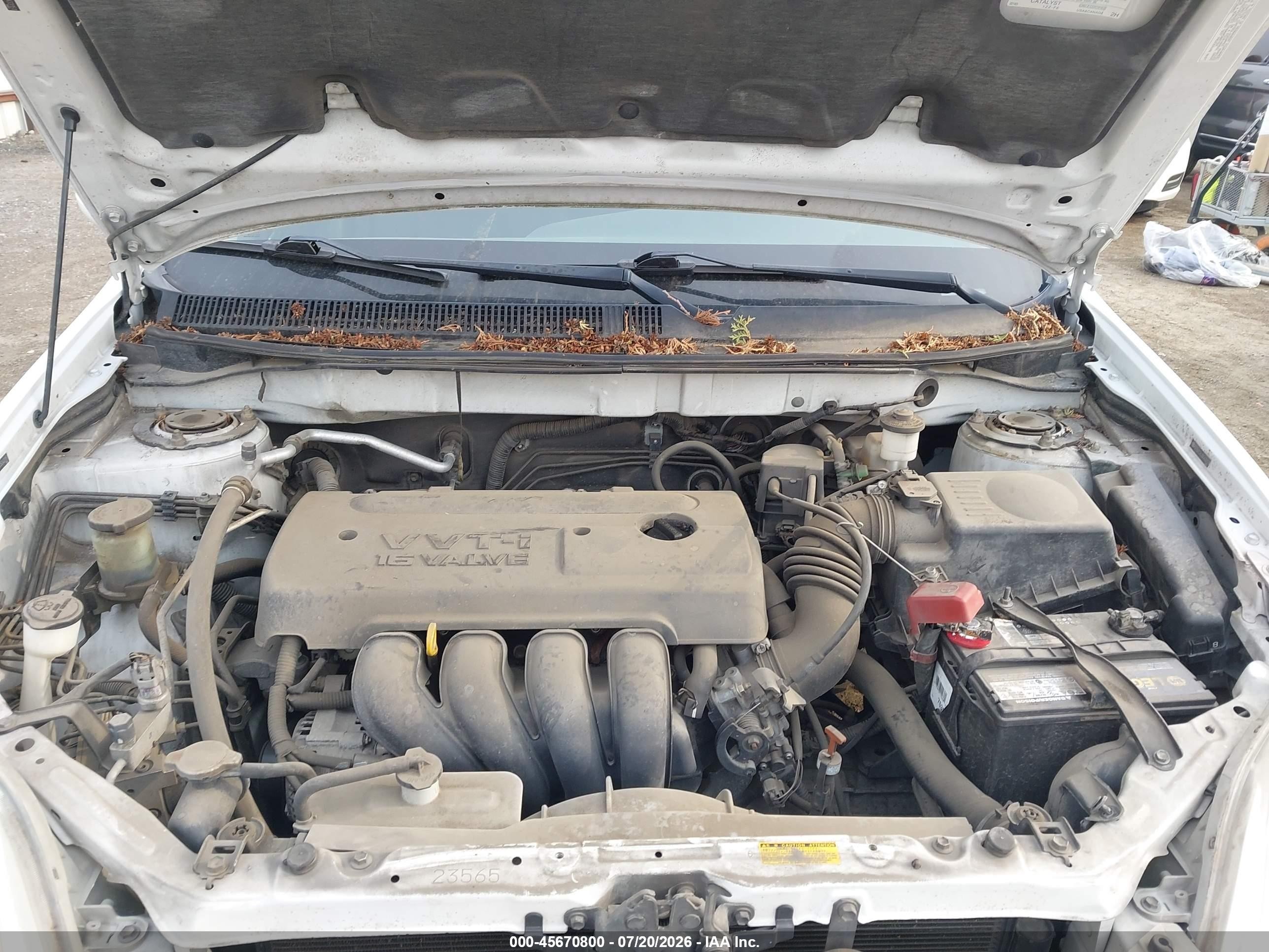 2005 Toyota Matrix Xr Белый vin: 2T1LR32E05C433151