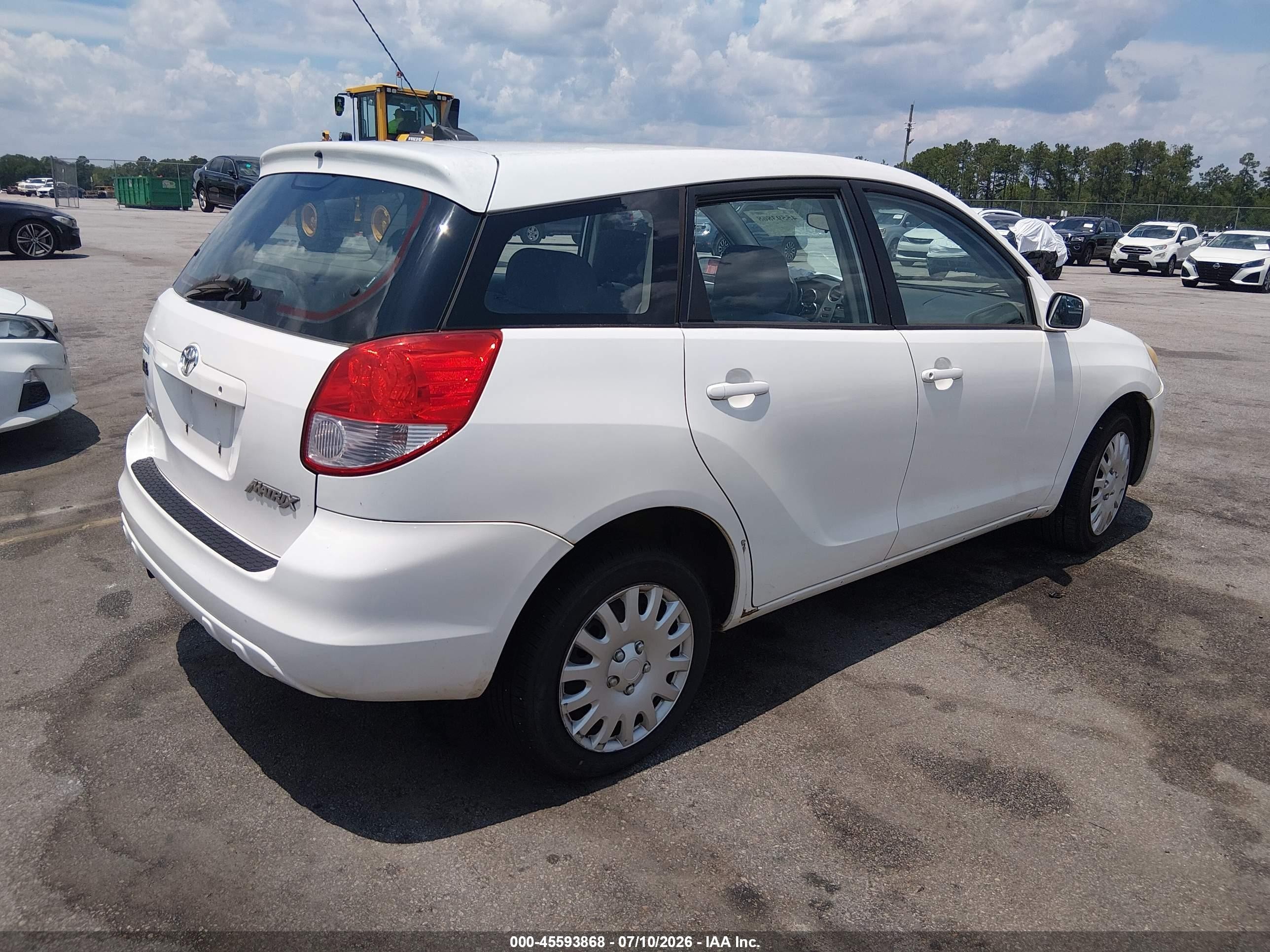 2004 Toyota Matrix Xr White vin: 2T1LR32E34C285737