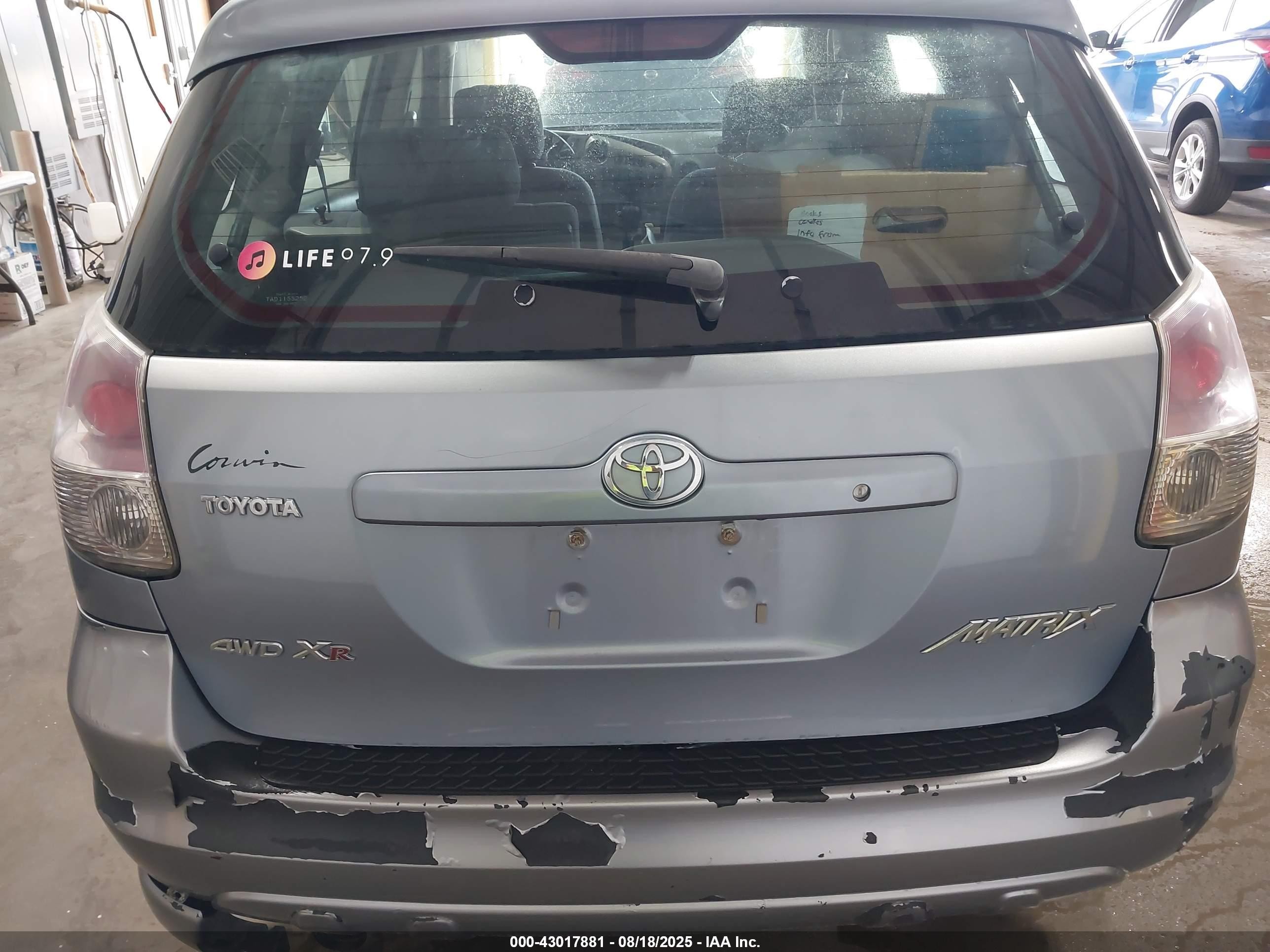 2005 Toyota Matrix Xr Синий vin: 2T1LR32E65C376485