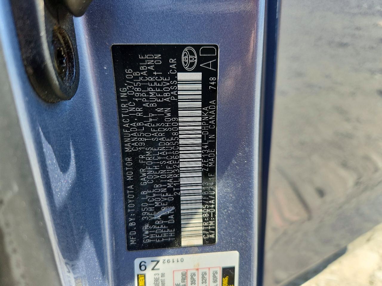 2006 Toyota Matrix Xr Синий vin: 2T1LR32E66C558009