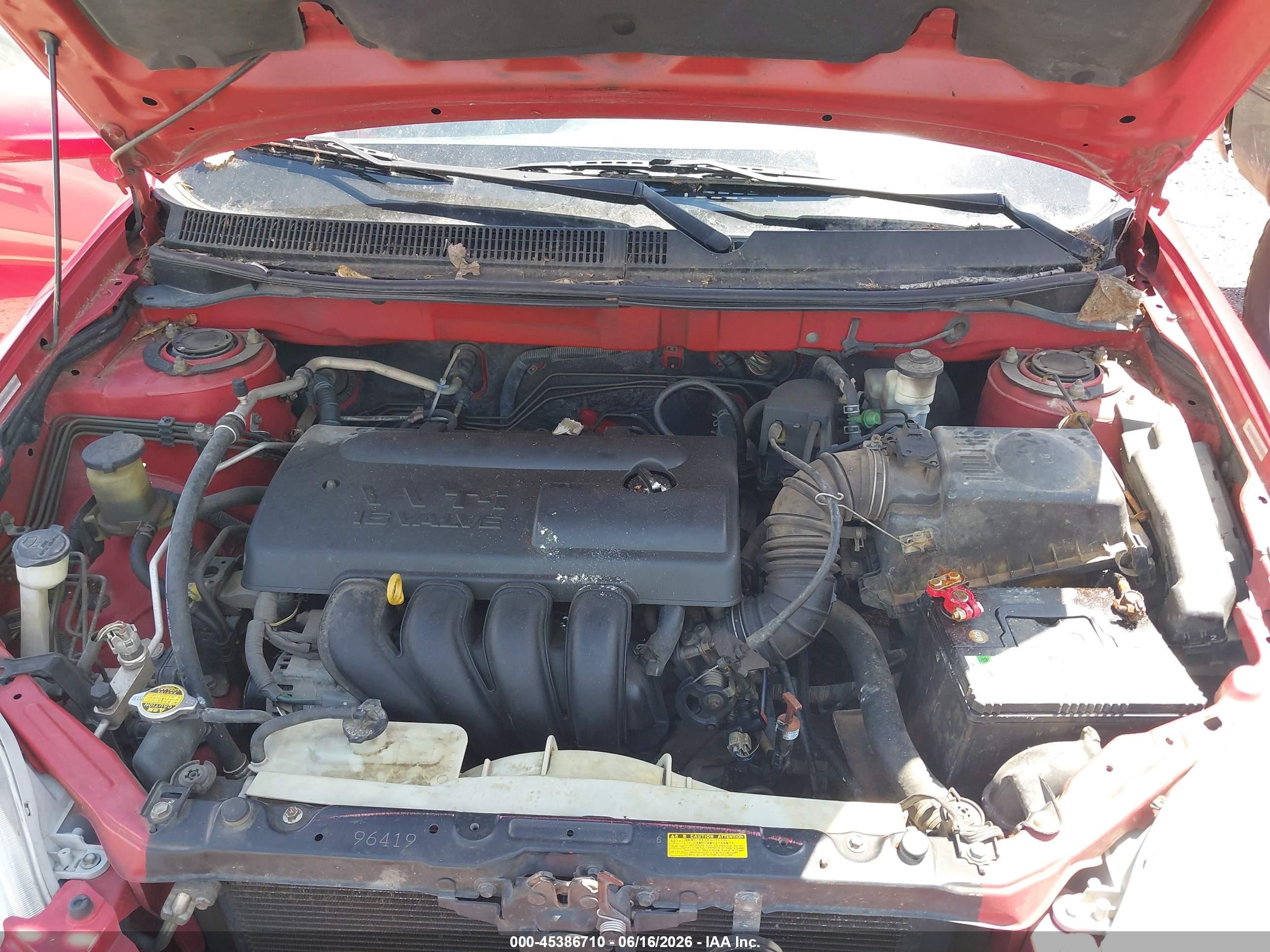 2004 Toyota Matrix Xr Red vin: 2T1LR32E84C293686