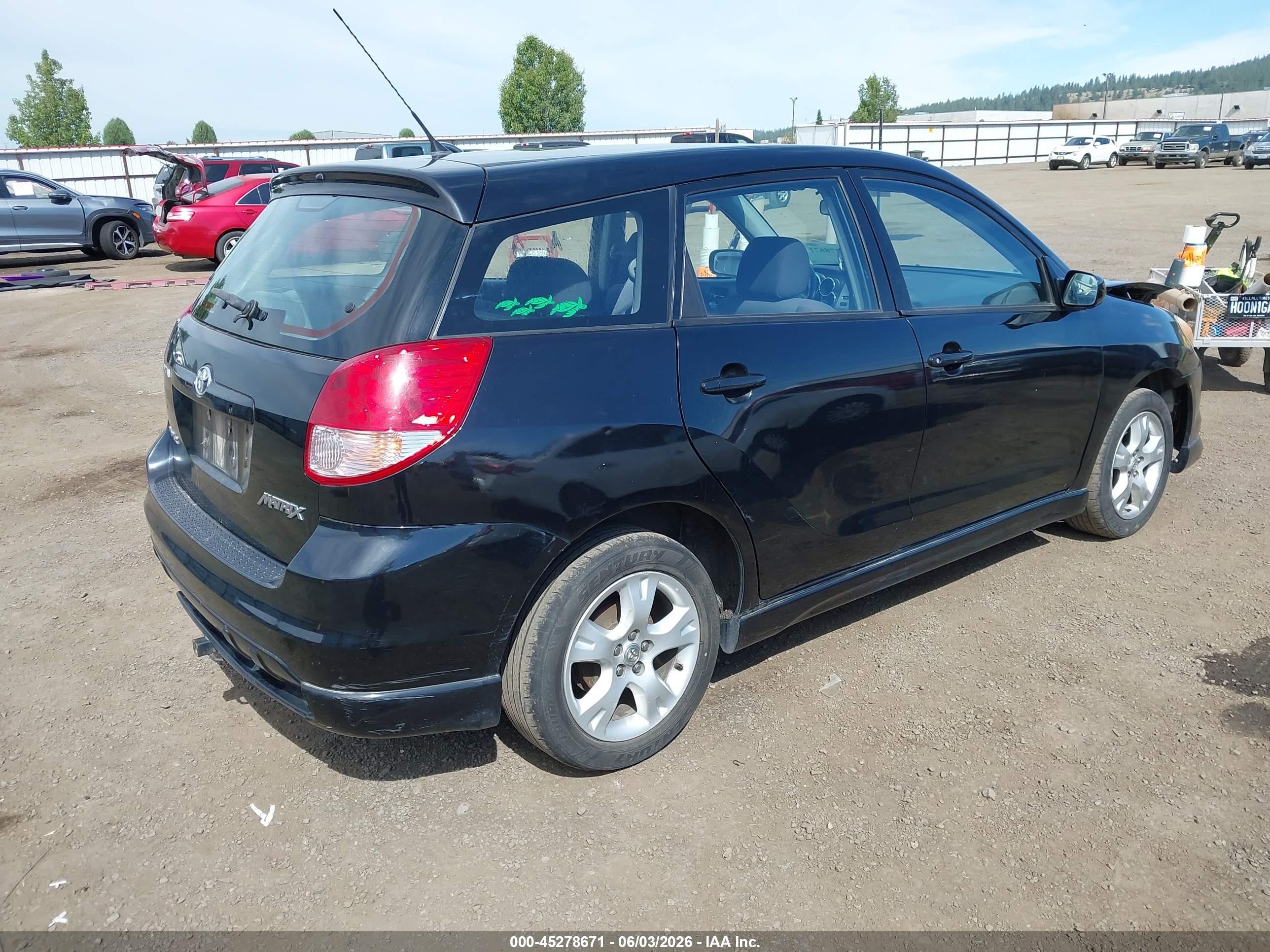 2003 Toyota Matrix Xr Black vin: 2T1LR32EX3C064120