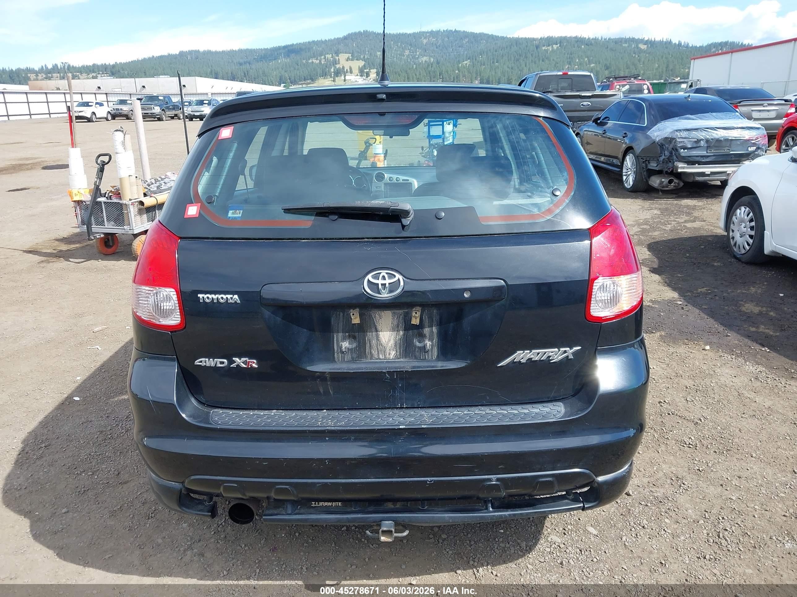 2003 Toyota Matrix Xr Black vin: 2T1LR32EX3C064120
