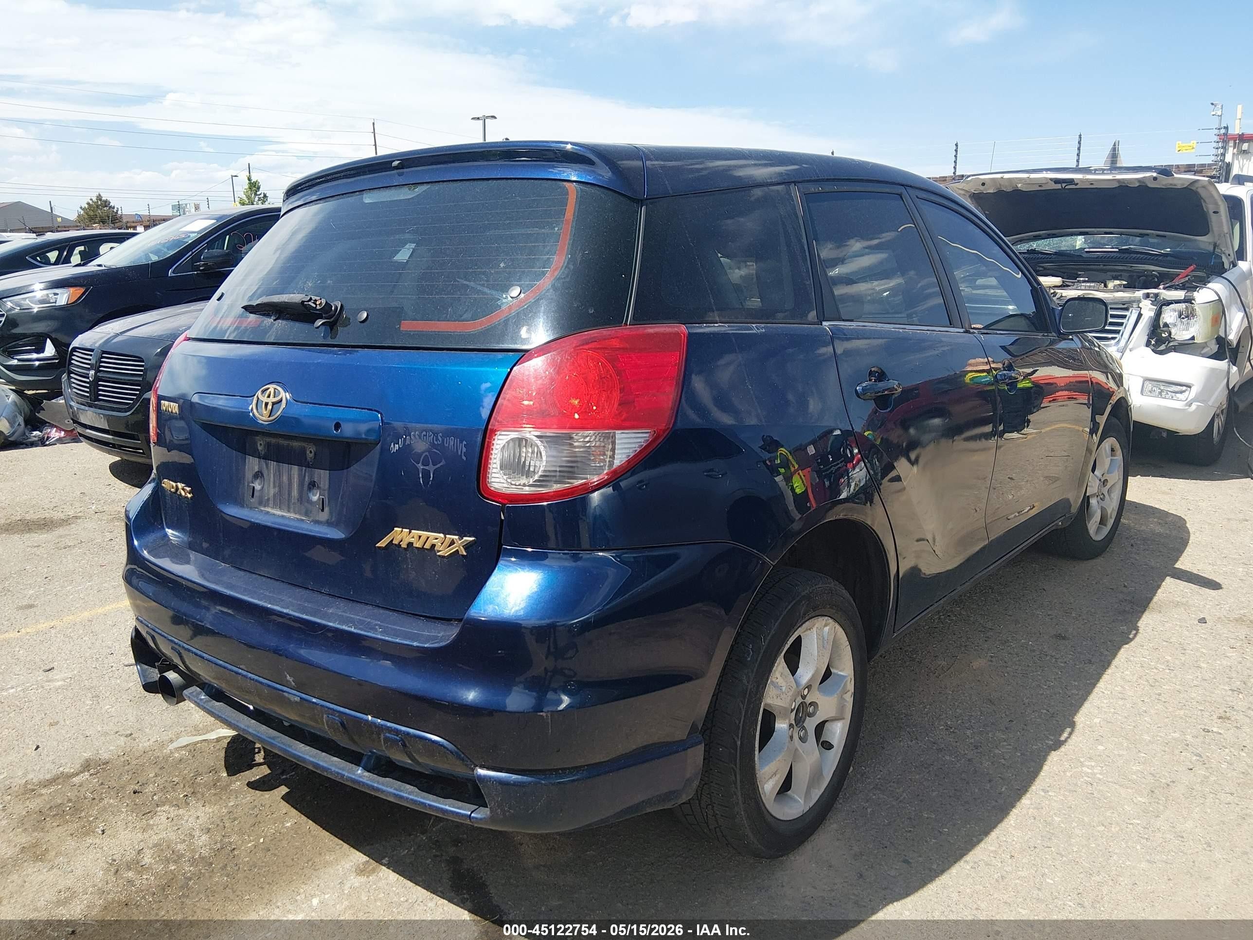 2003 Toyota Matrix Xr Blue vin: 2T1LR38E33C098133