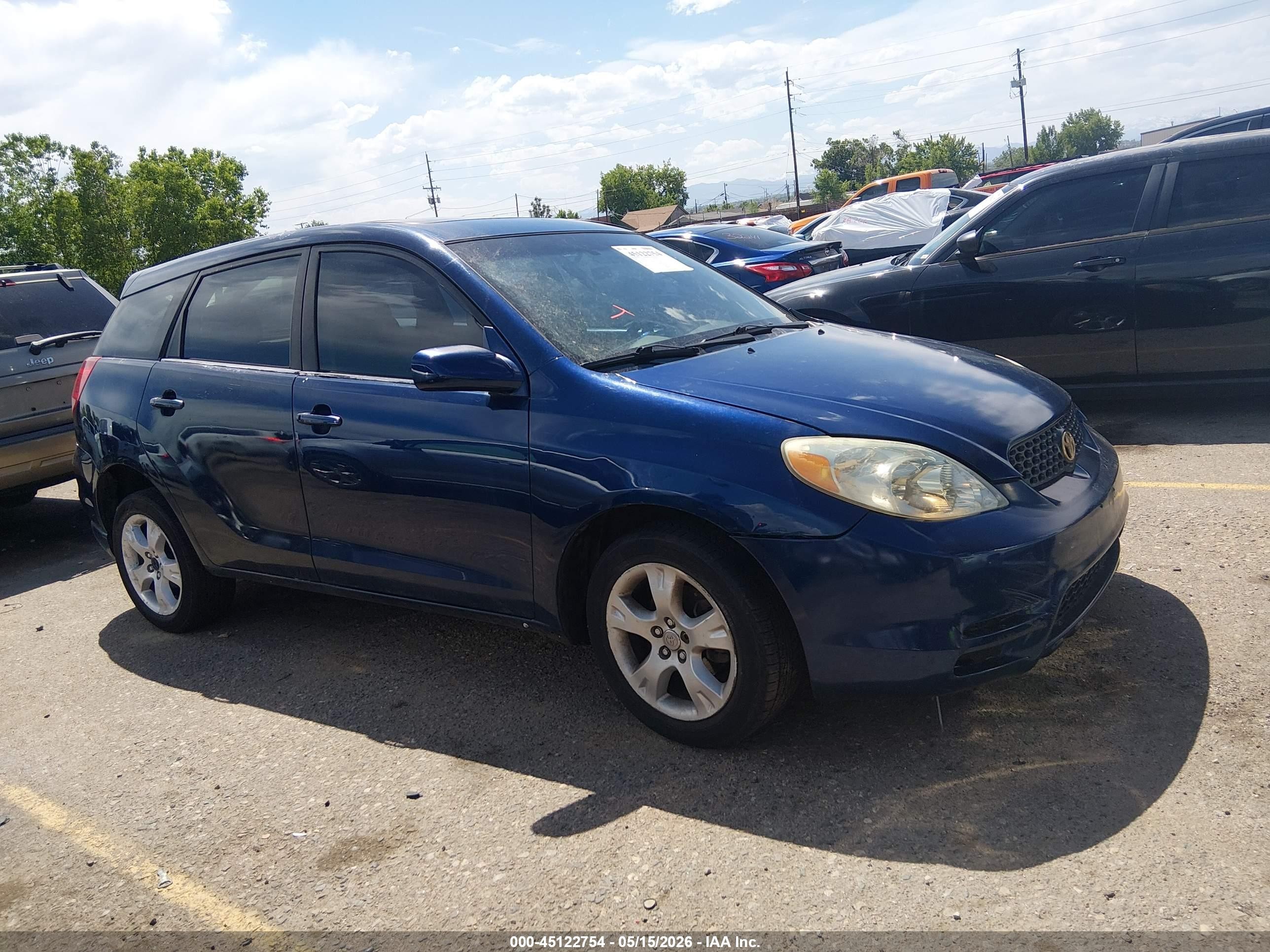 2003 Toyota Matrix Xr Blue vin: 2T1LR38E33C098133
