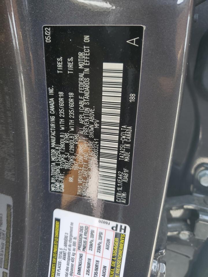 2022 Lexus Nx 350 Серый vin: 2T2AGCEZ0NC003241
