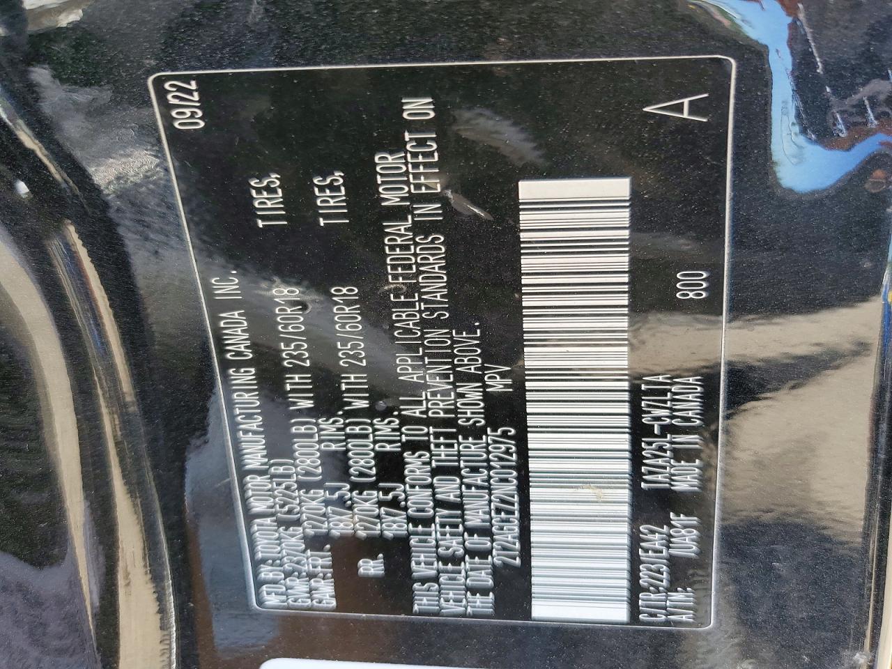 2022 Lexus Nx 350 Черный vin: 2T2AGCEZ2NC012975