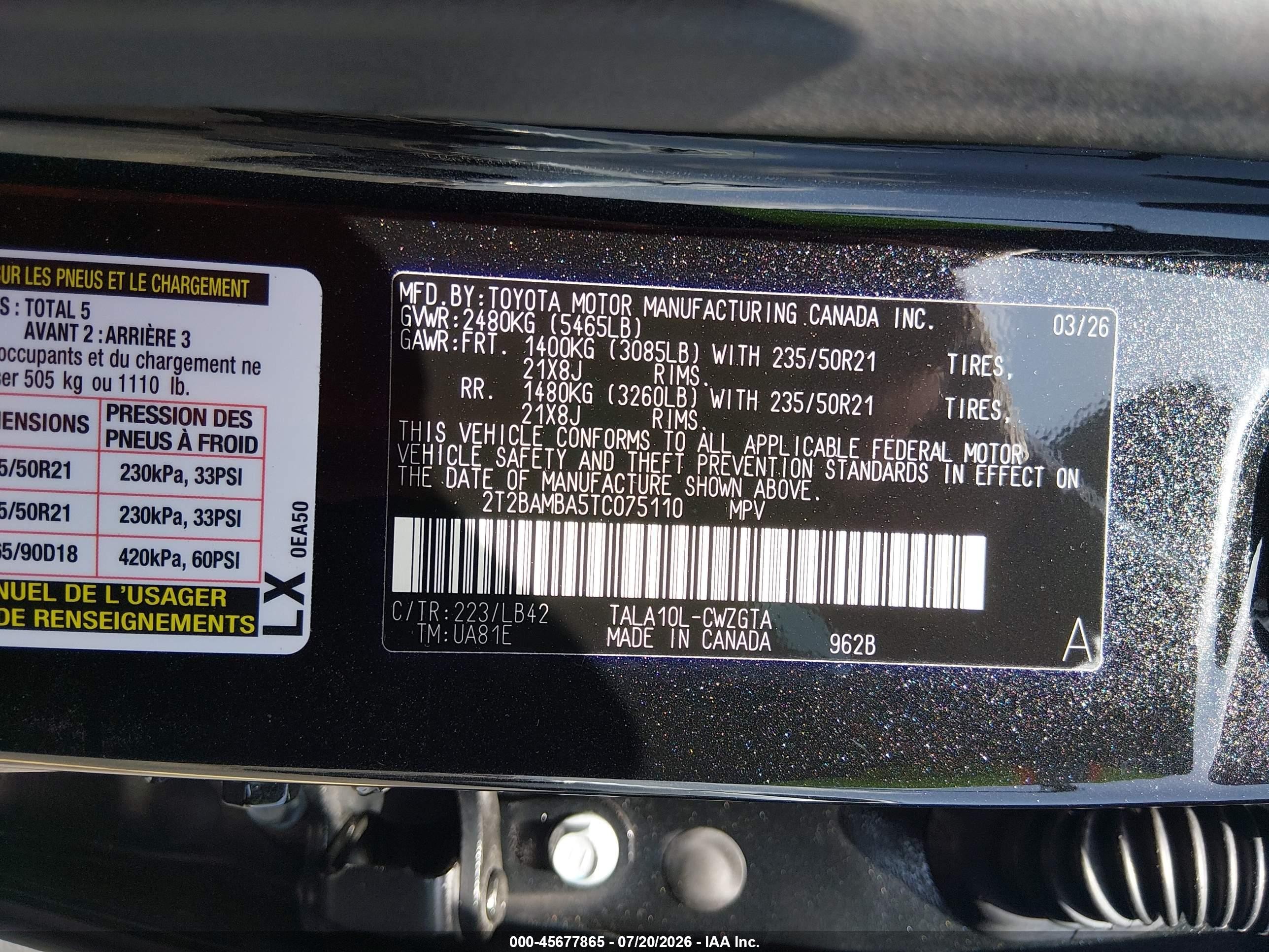2026 Lexus Rx 350 Premium+ Black vin: 2T2BAMBA5TC075110