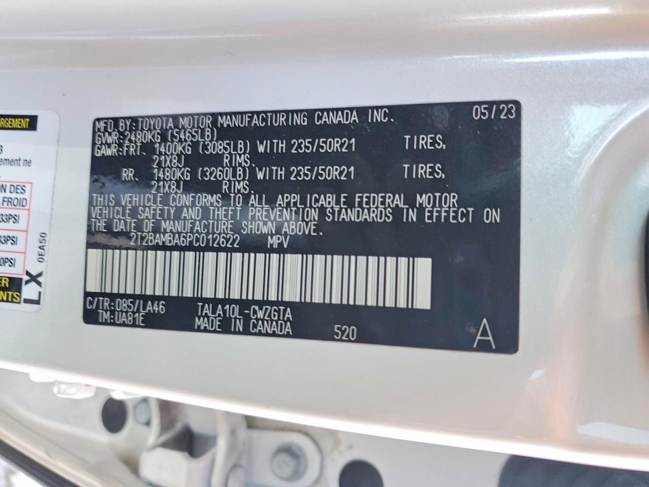 2023 Lexus Rx 350 Luxury White vin: 2T2BAMBA6PC012622