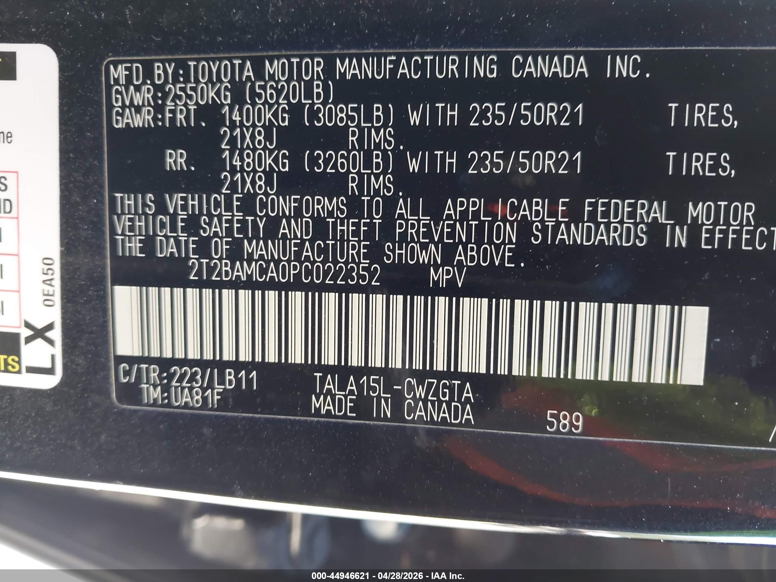 2023 Lexus Rx 350 Premium Plus Black vin: 2T2BAMCA0PC022352