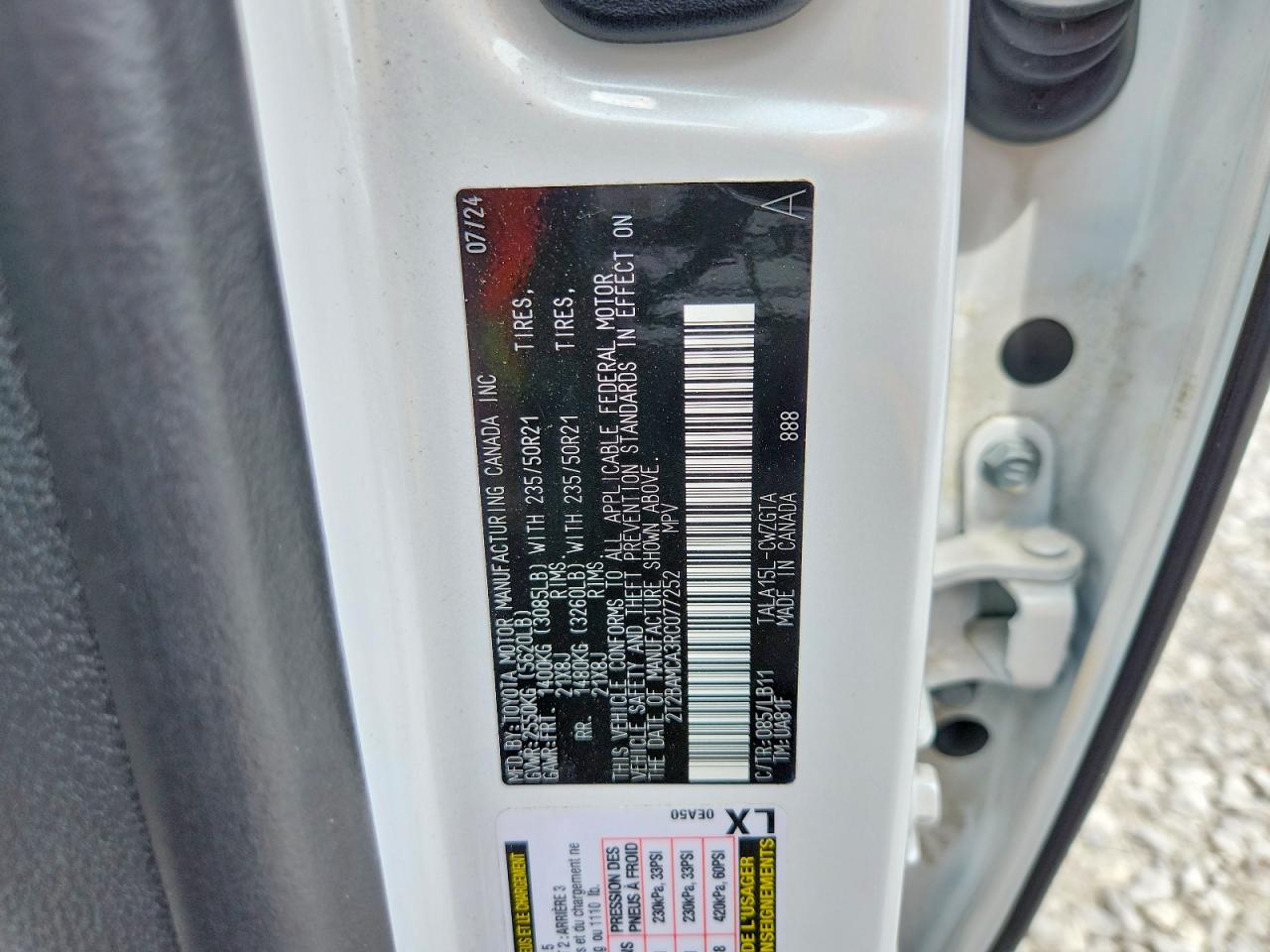 2024 Lexus Rx 350 Premium+ White vin: 2T2BAMCA3RC077252