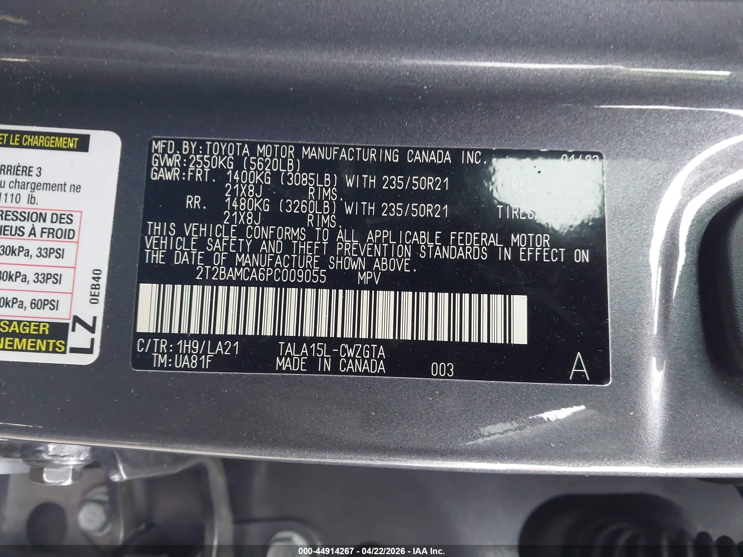 2023 Lexus Rx 350 Luxury Gray vin: 2T2BAMCA6PC009055