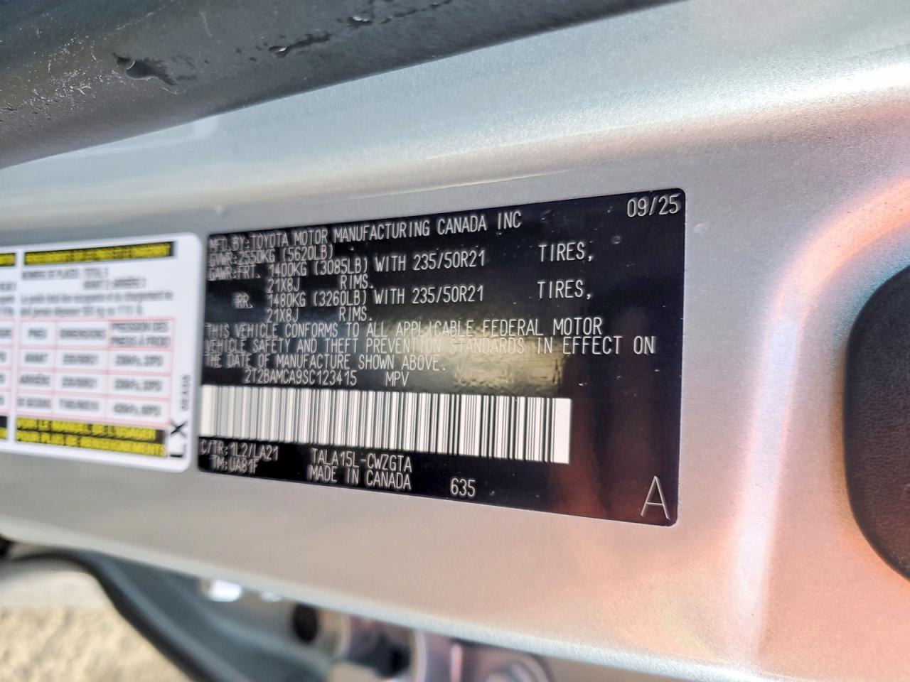 2025 Lexus Rx 350 Luxury Silver vin: 2T2BAMCA9SC123415