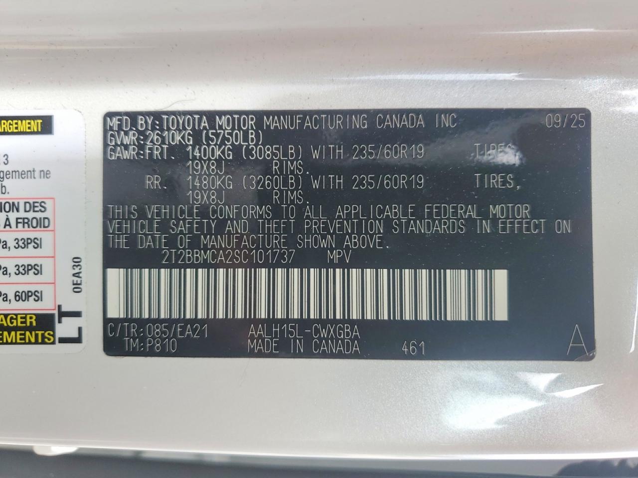 2025 Lexus Rx 350h Premium White vin: 2T2BBMCA2SC101737