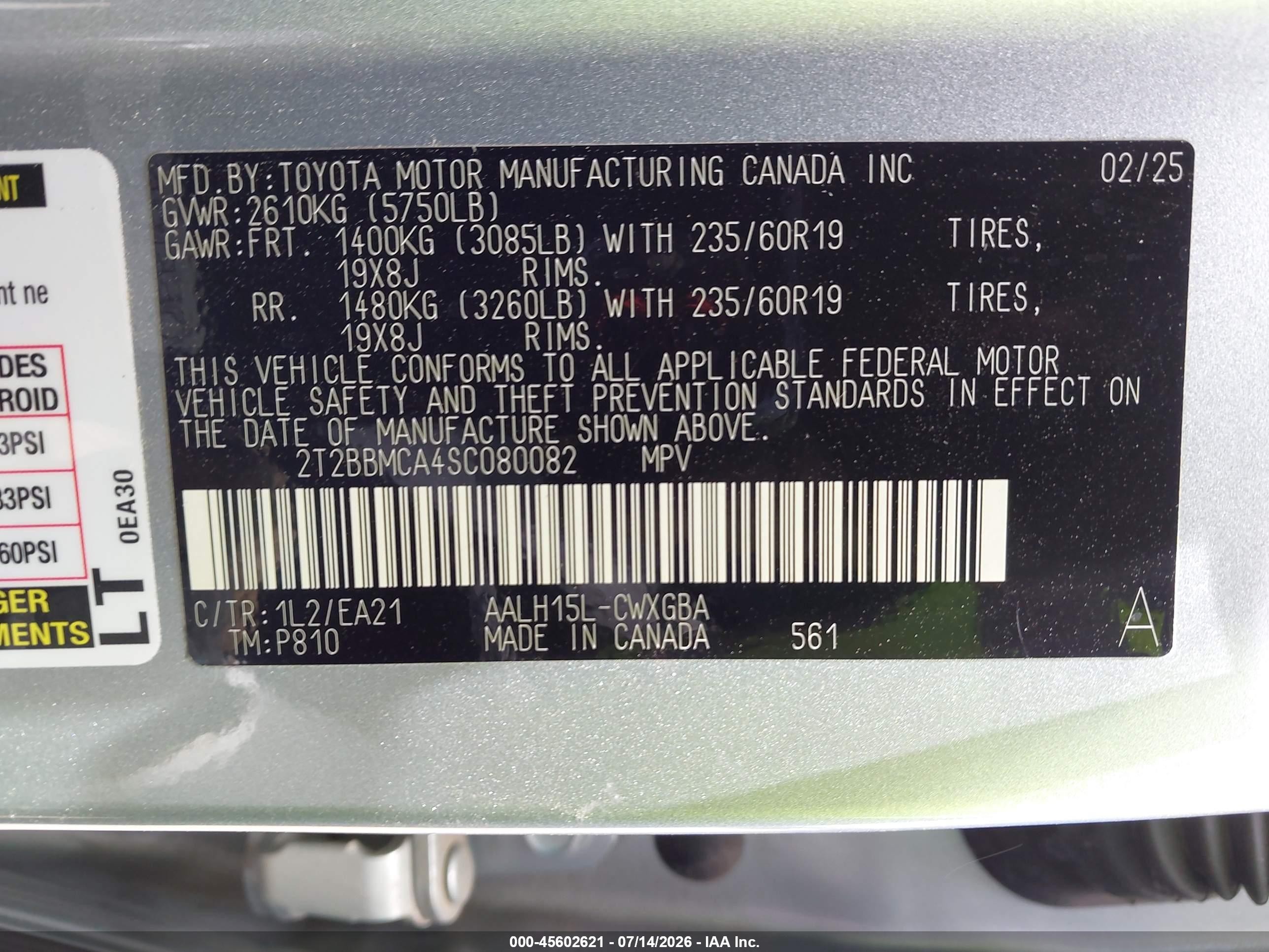 2025 Lexus Rx 350h Premium Silver vin: 2T2BBMCA4SC080082