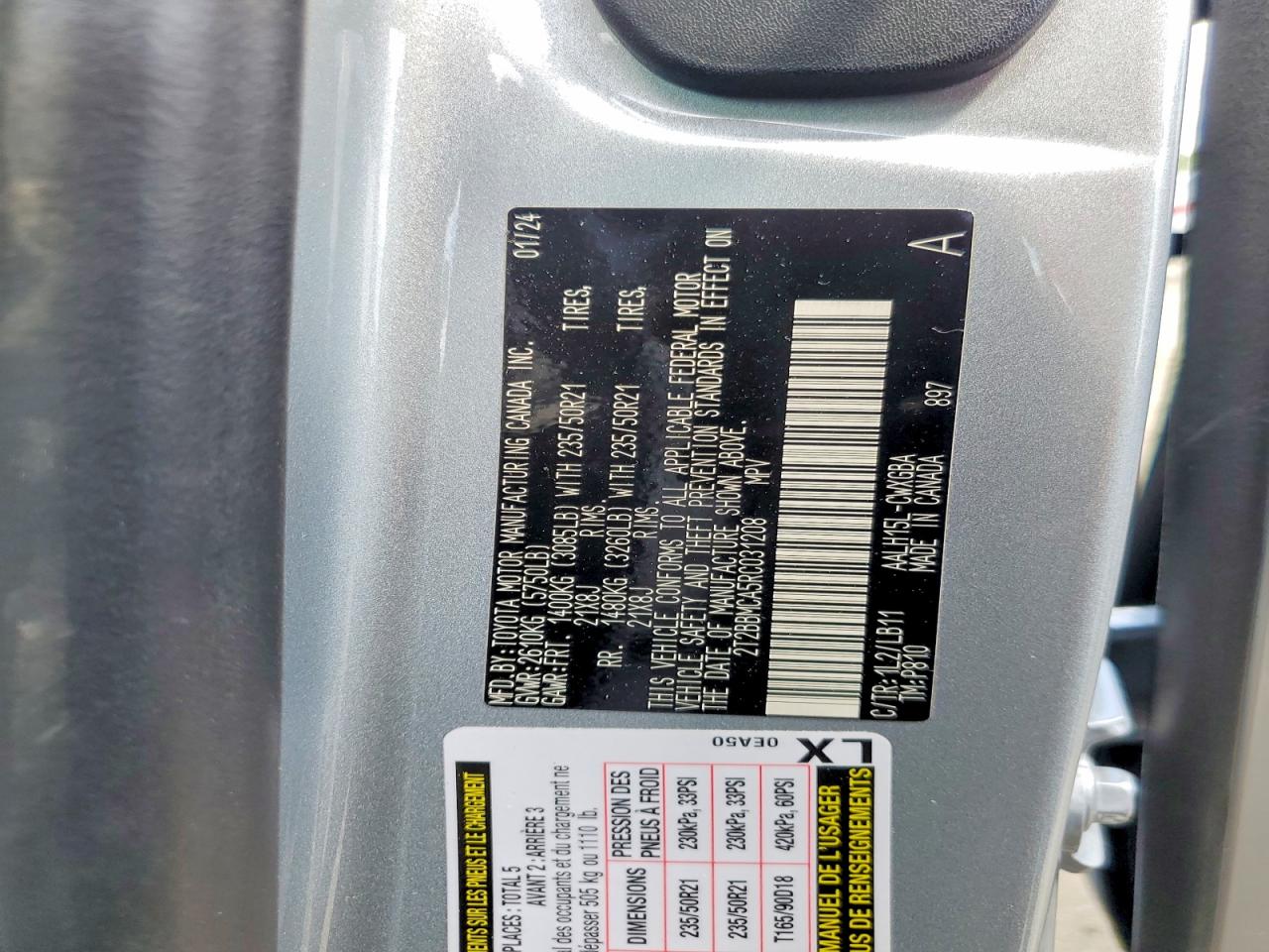 2024 Lexus Rx 350h Premium+ Silver vin: 2T2BBMCA5RC031208