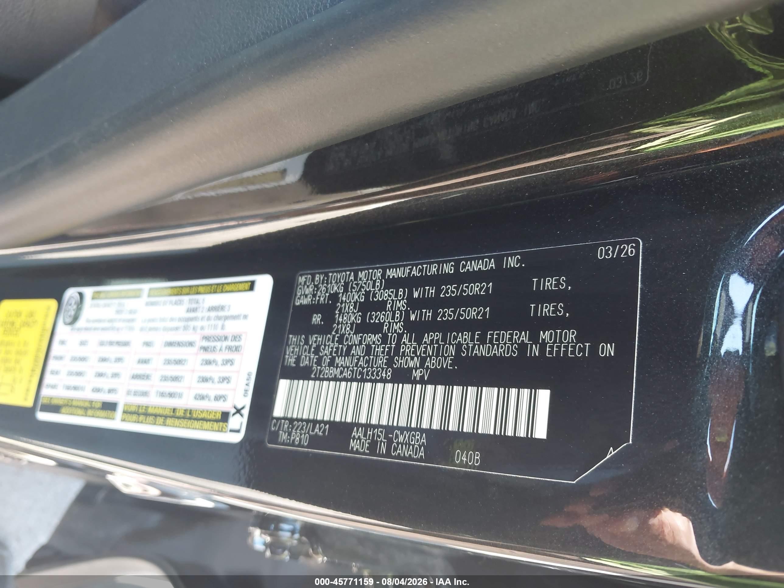 2026 Lexus Rx 350h Luxury Black vin: 2T2BBMCA6TC133348