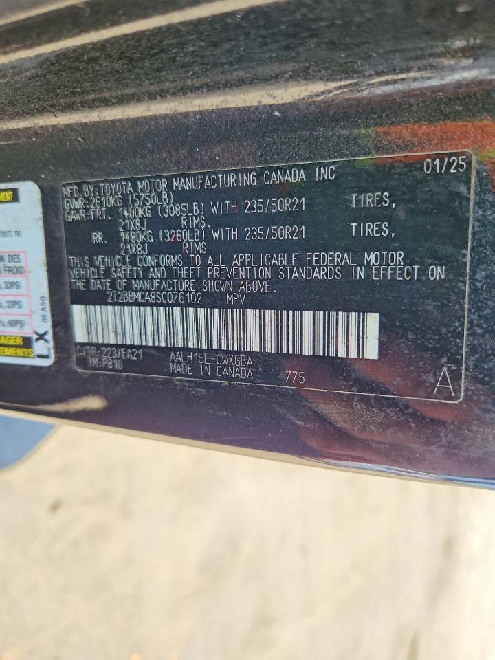 2025 Lexus Rx 350h Premium Gray vin: 2T2BBMCA8SC076102