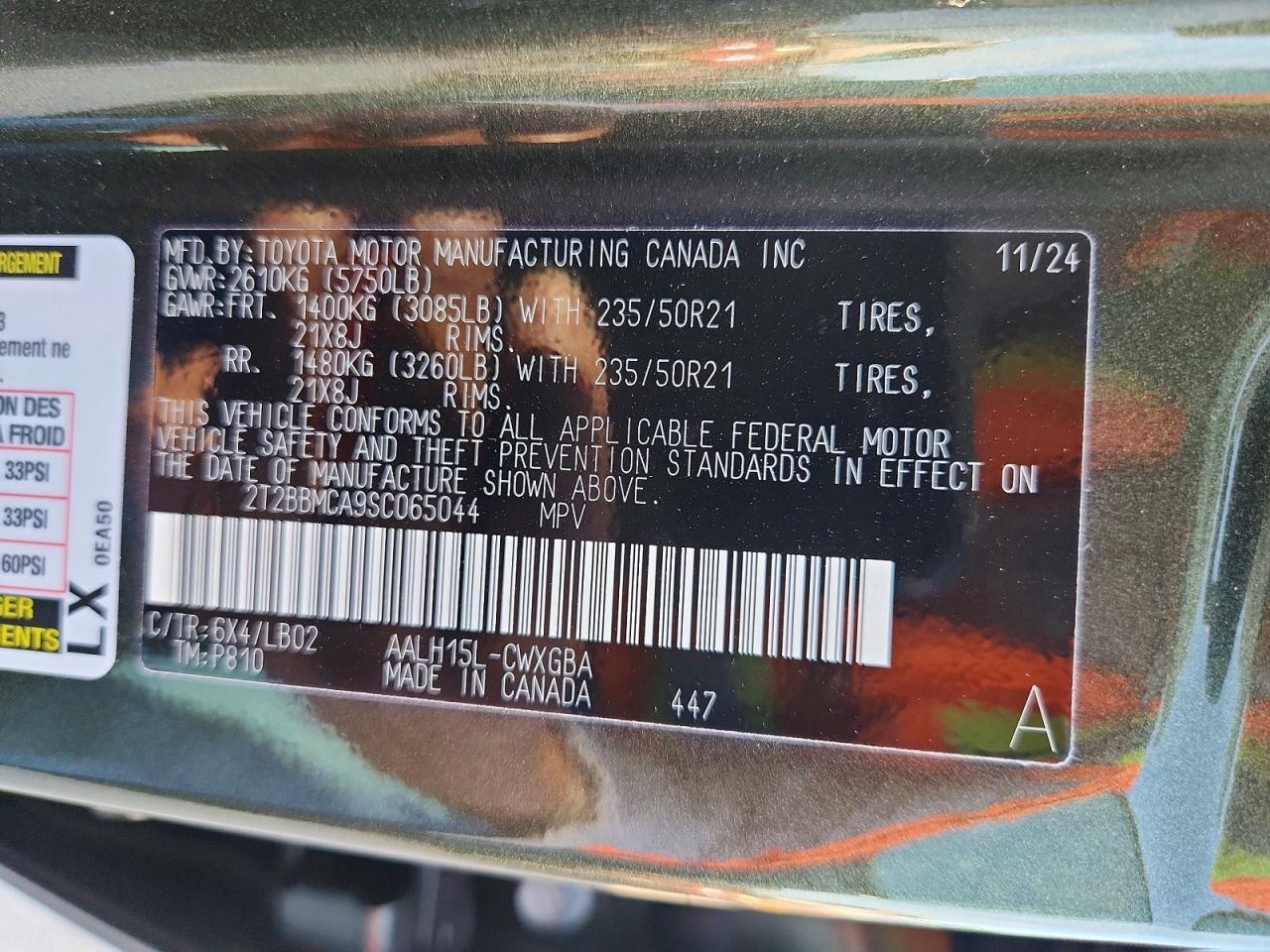 2025 Lexus Rx 350h Premium+ Green vin: 2T2BBMCA9SC065044