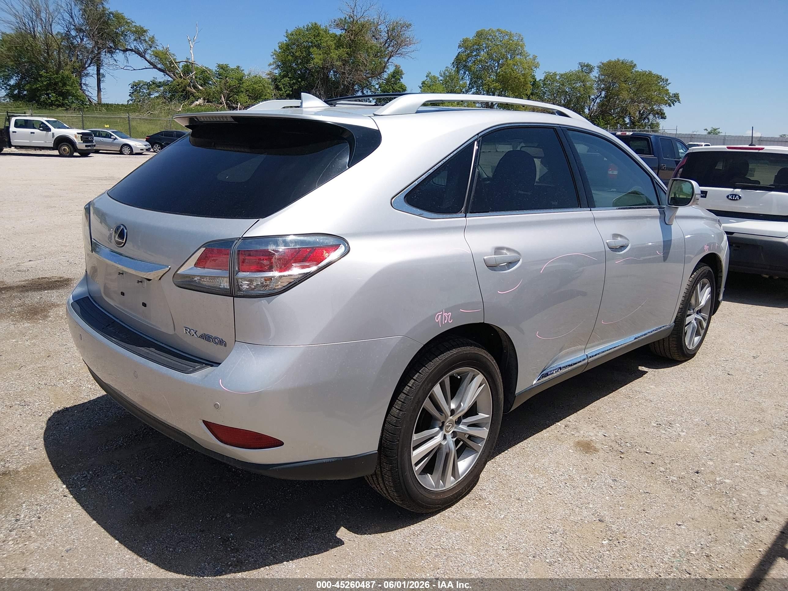2015 Lexus Rx 450h Silver vin: 2T2BC1BA0FC003910