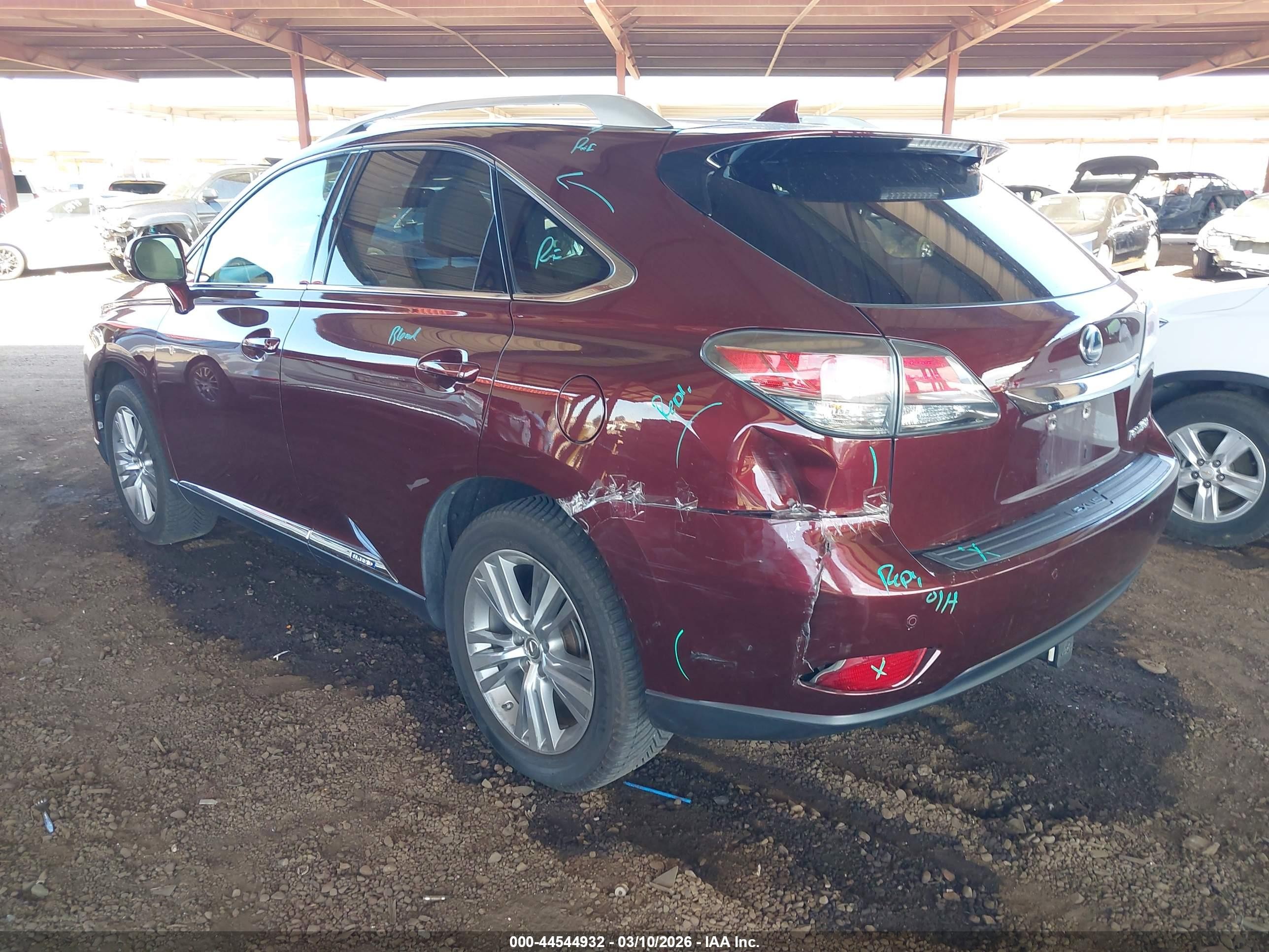2015 Lexus Rx 450h   Burgundy vin: 2T2BC1BA0FC005981