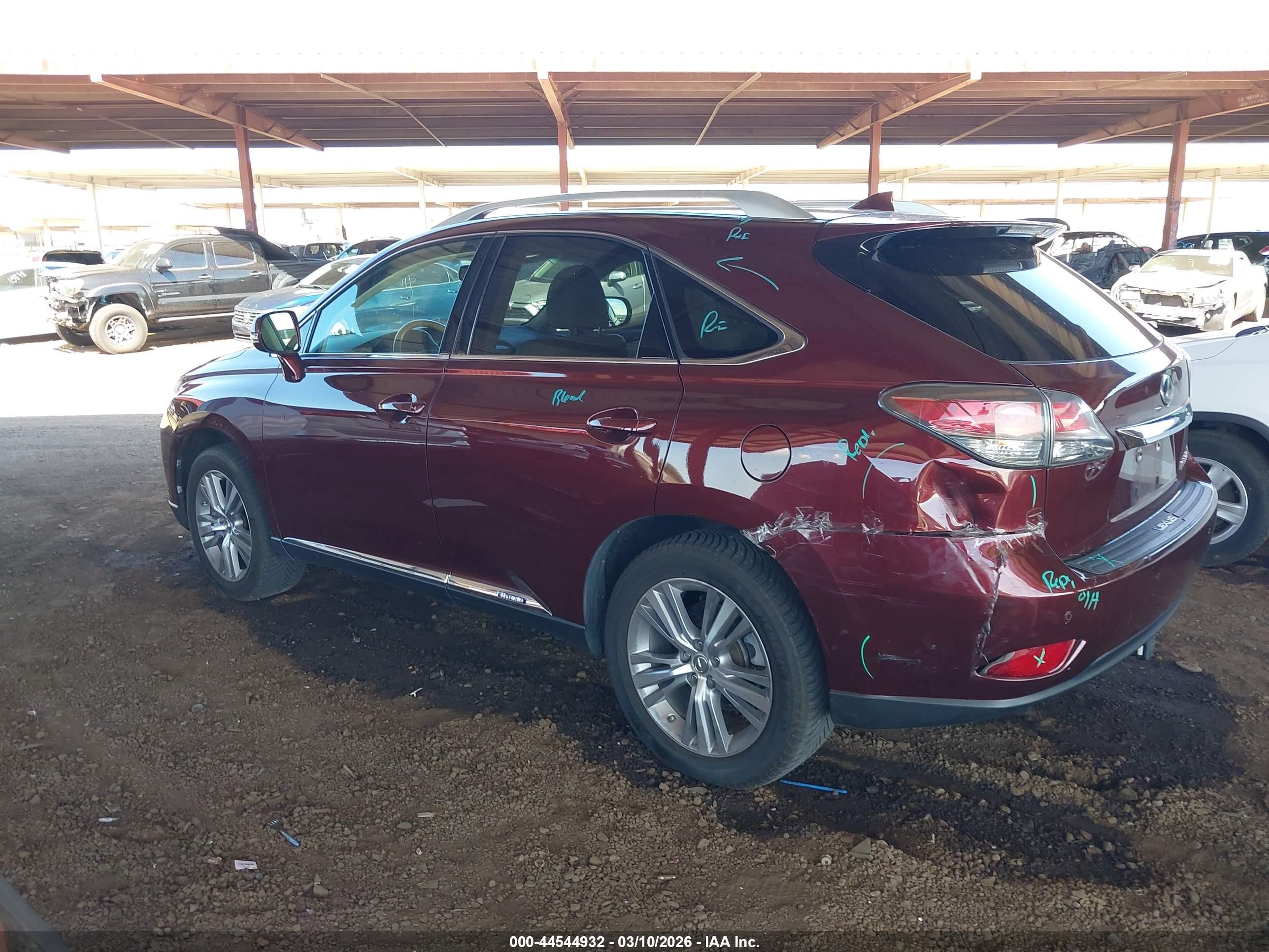 2015 Lexus Rx 450h   Burgundy vin: 2T2BC1BA0FC005981