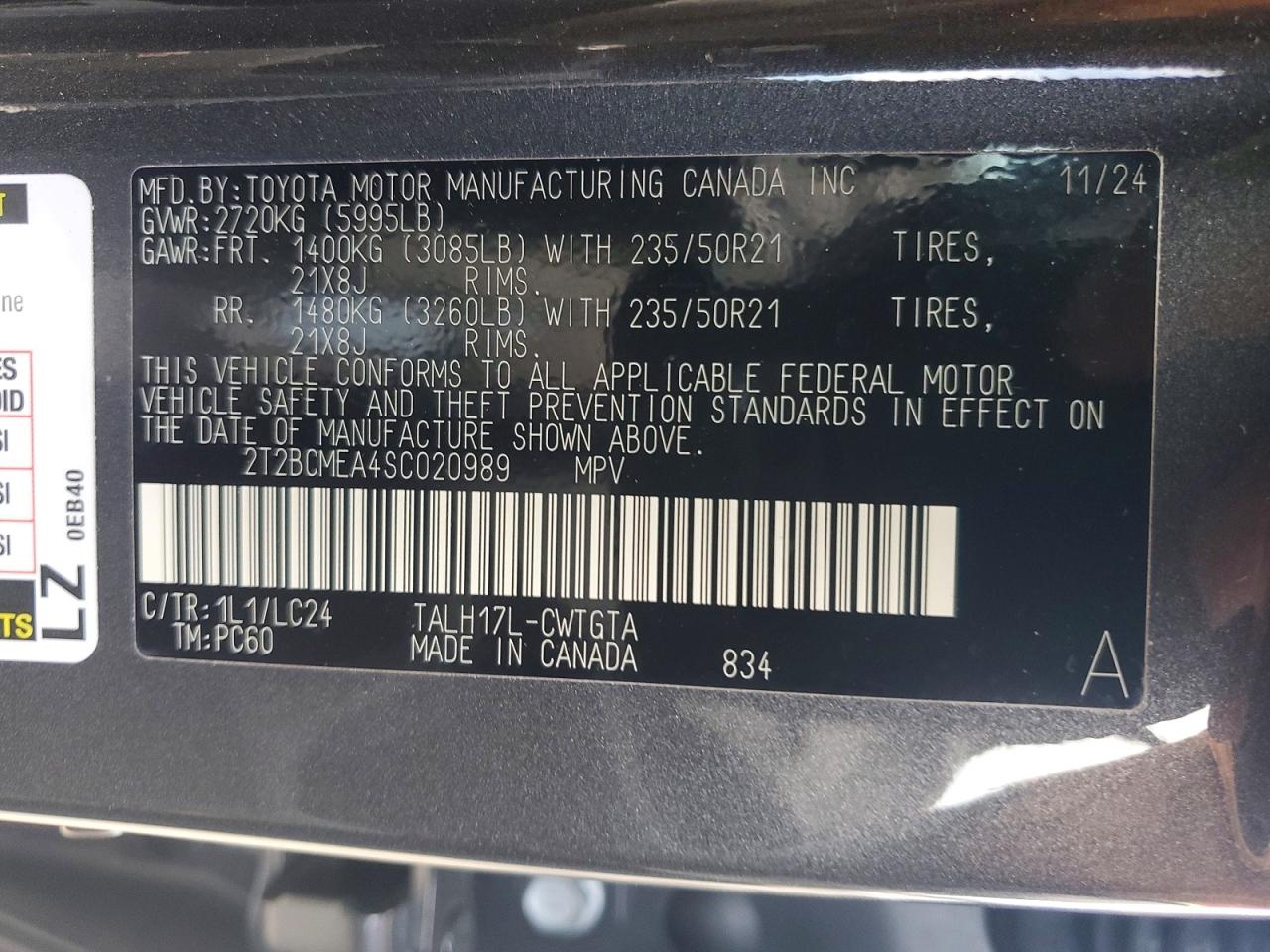 2025 Lexus Rx 500h F Sport Gray vin: 2T2BCMEA4SC020989