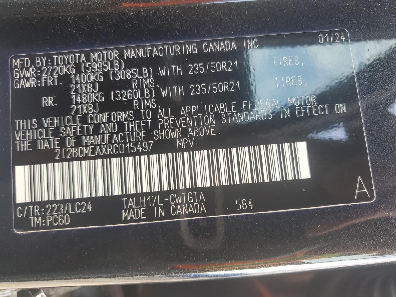 2024 Lexus Rx 500h F Sport Black vin: 2T2BCMEAXRC015497