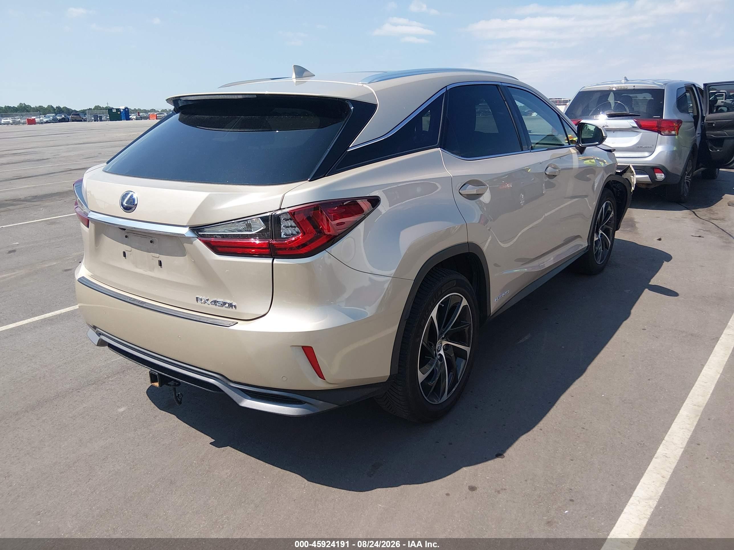 2017 Lexus Rx 450h Beige vin: 2T2BGMCA6HC014501