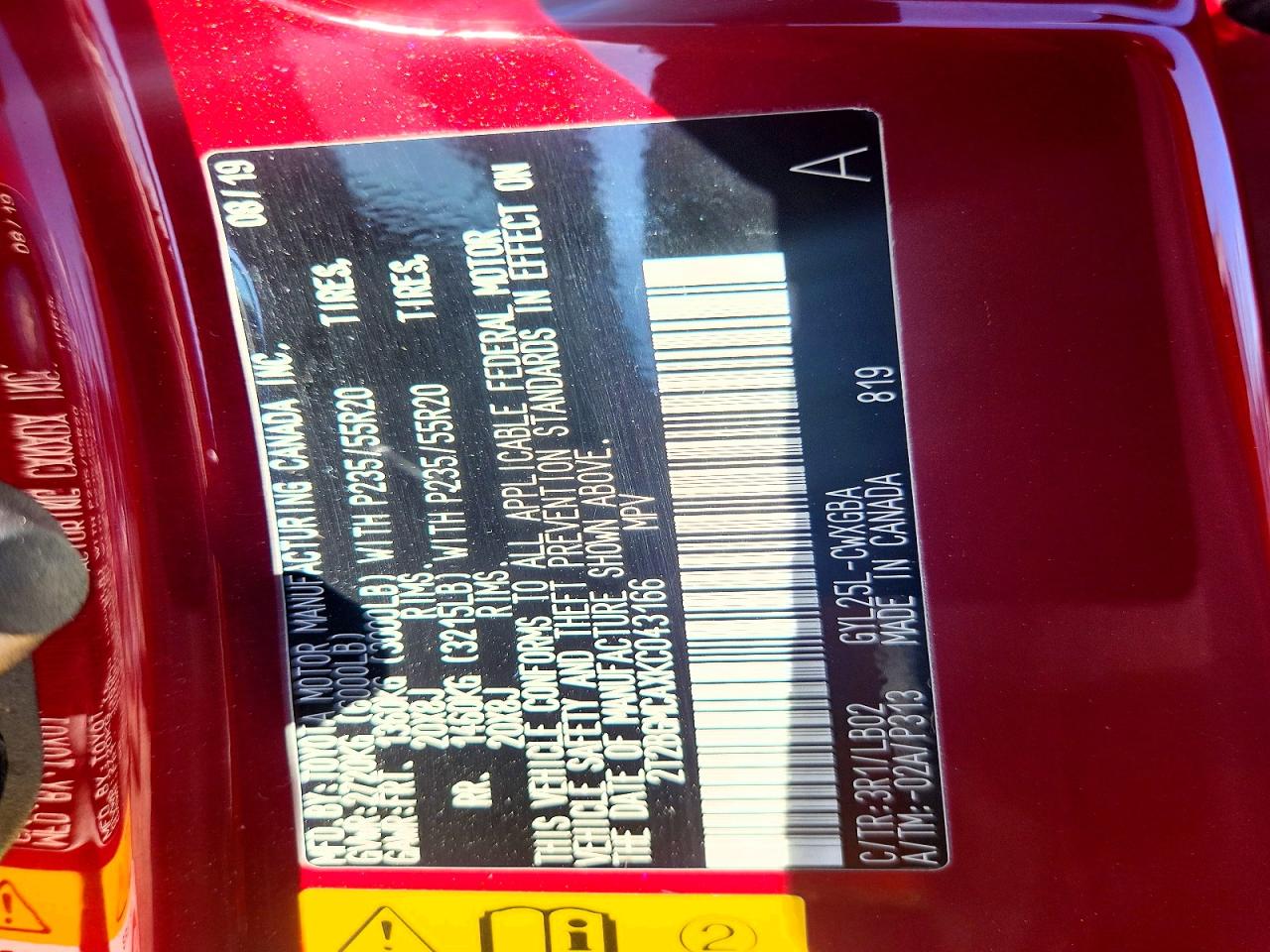 2019 Lexus Rx 450h Red vin: 2T2BGMCAXKC043166