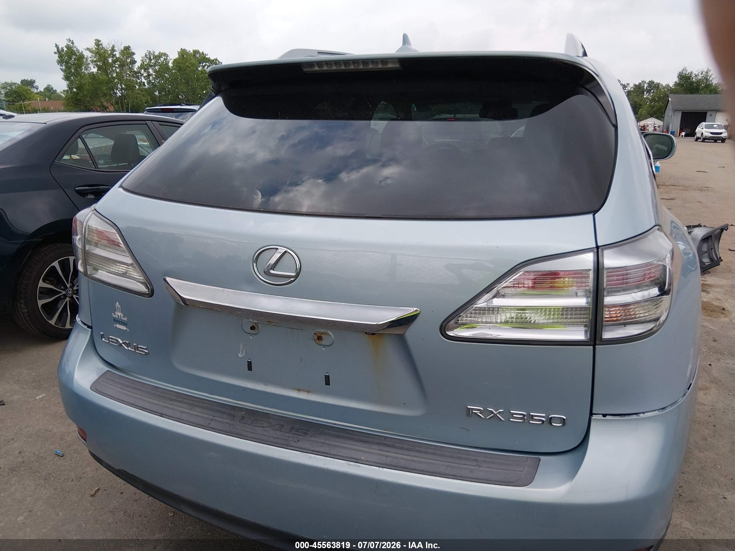 2010 Lexus Rx 350   Blue vin: 2T2BK1BA0AC001926