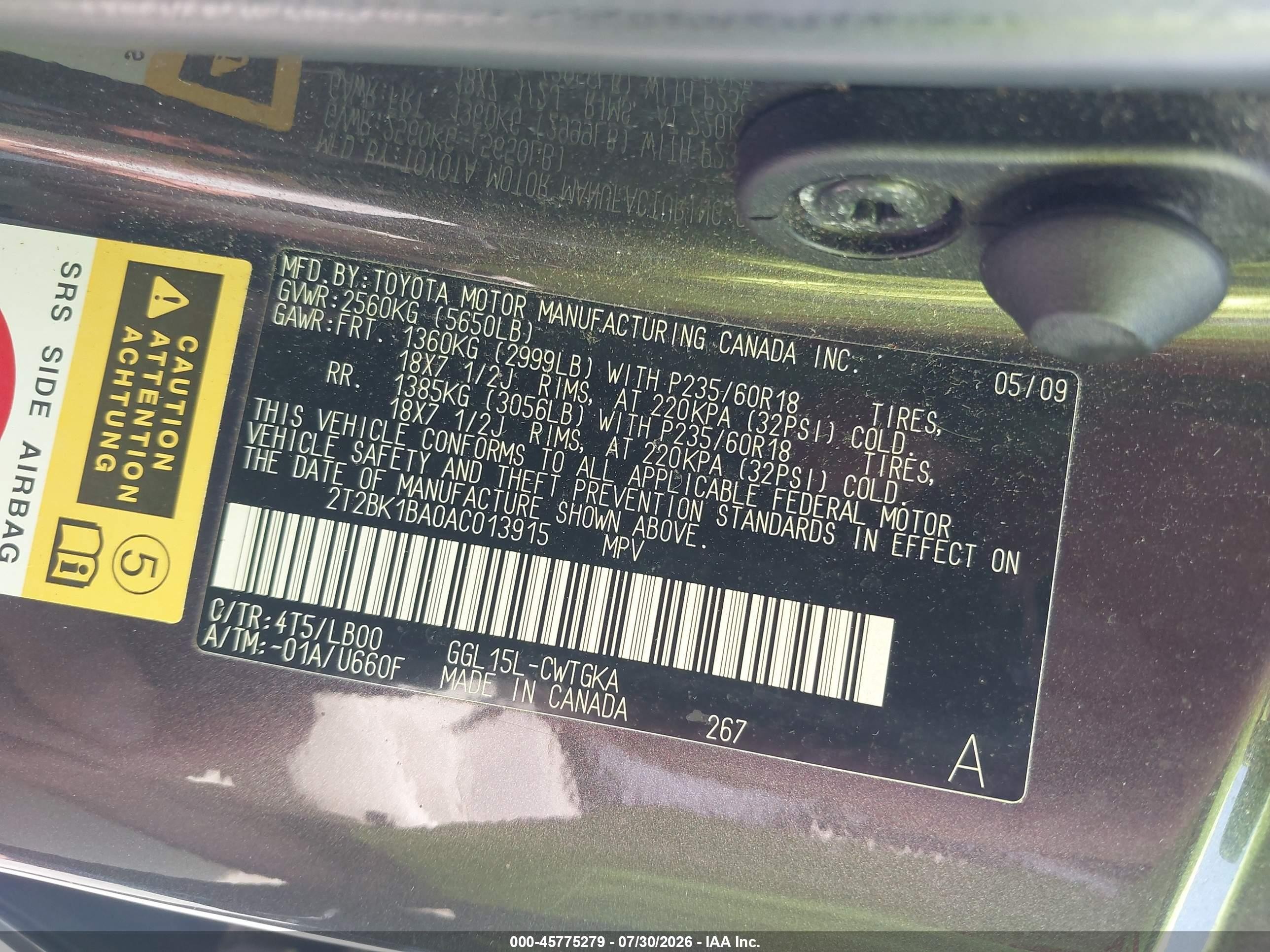 2010 Lexus Rx 350   Gray vin: 2T2BK1BA0AC013915