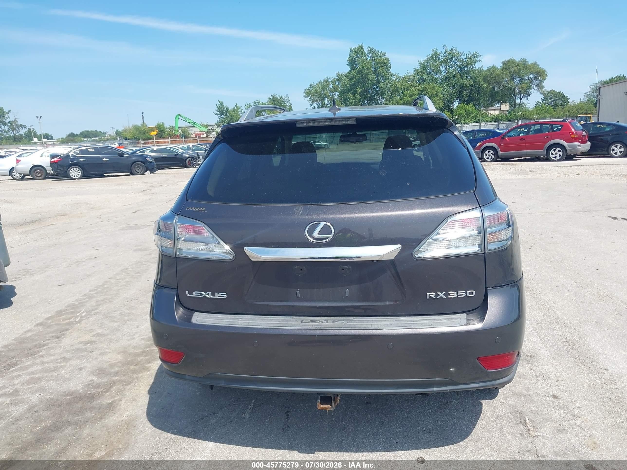 2010 Lexus Rx 350   Gray vin: 2T2BK1BA0AC013915