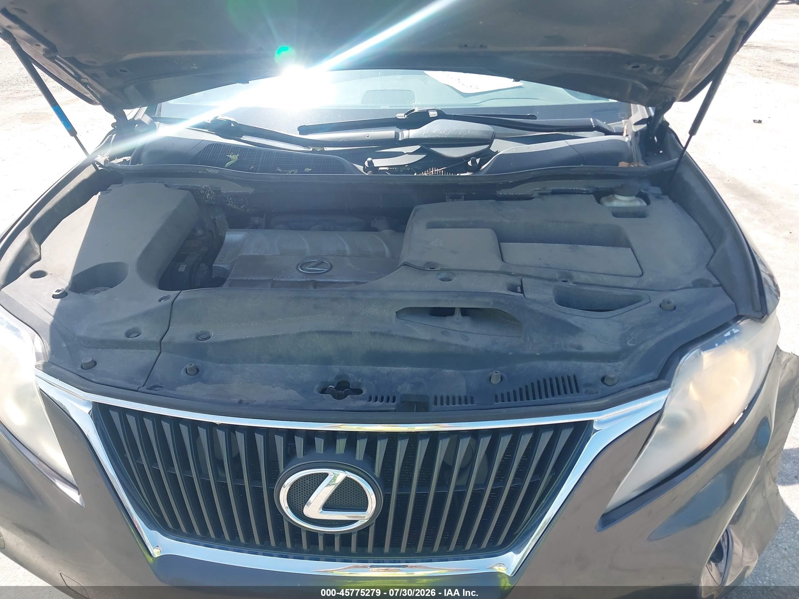 2010 Lexus Rx 350   Gray vin: 2T2BK1BA0AC013915