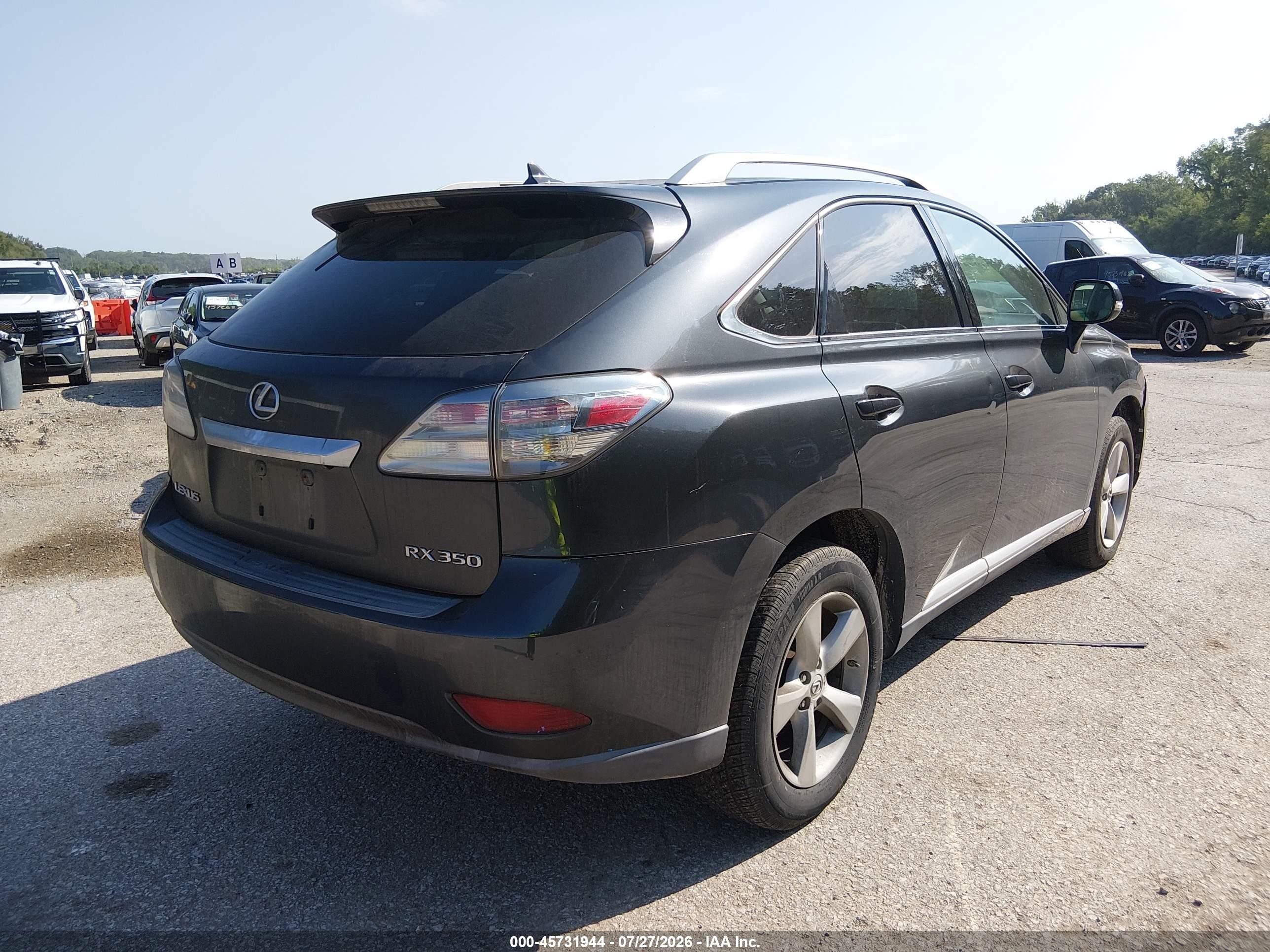 2010 Lexus Rx 350   Серый vin: 2T2BK1BA0AC016894