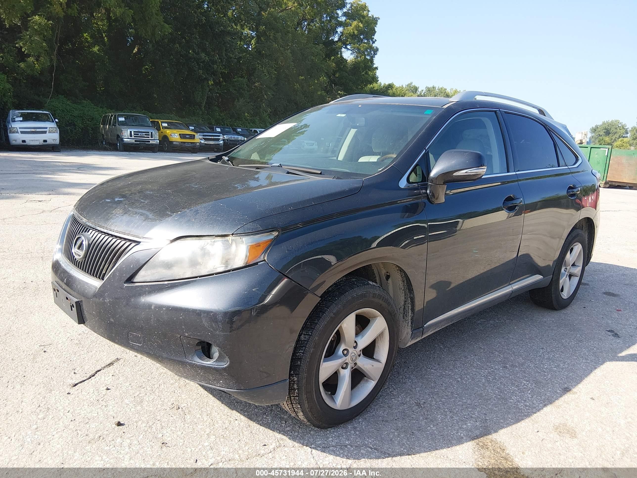2010 Lexus Rx 350   Серый vin: 2T2BK1BA0AC016894
