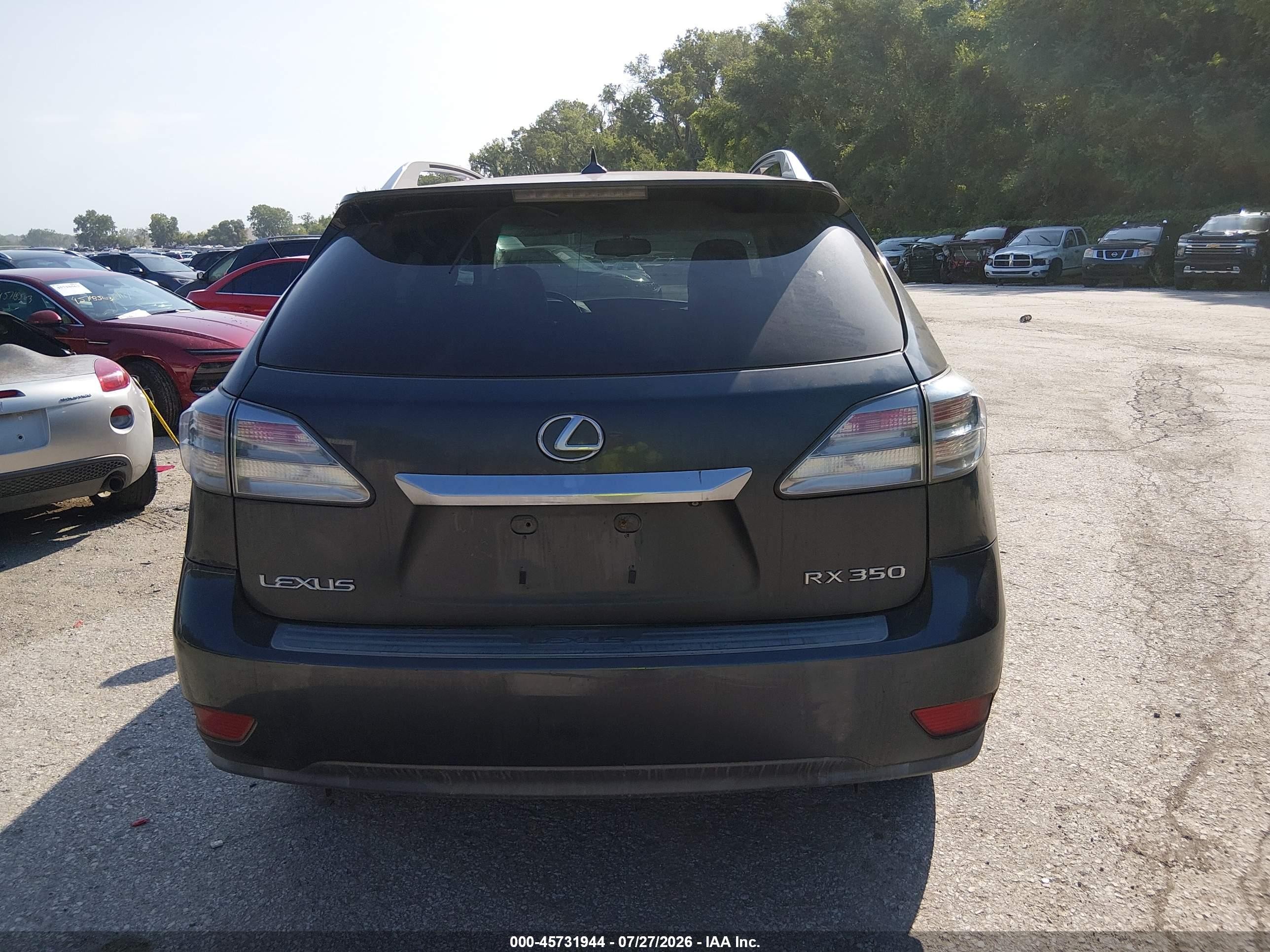 2010 Lexus Rx 350   Серый vin: 2T2BK1BA0AC016894