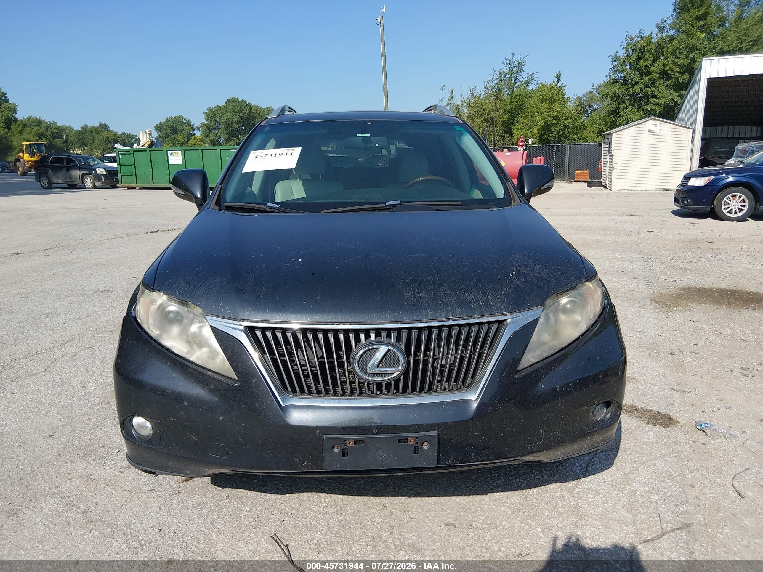 2010 Lexus Rx 350   Серый vin: 2T2BK1BA0AC016894