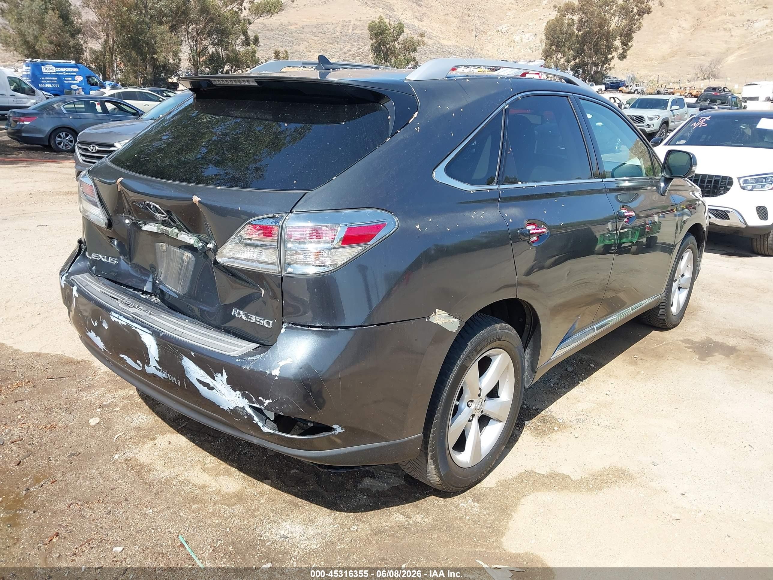 2010 Lexus Rx 350   Gray vin: 2T2BK1BA0AC021691
