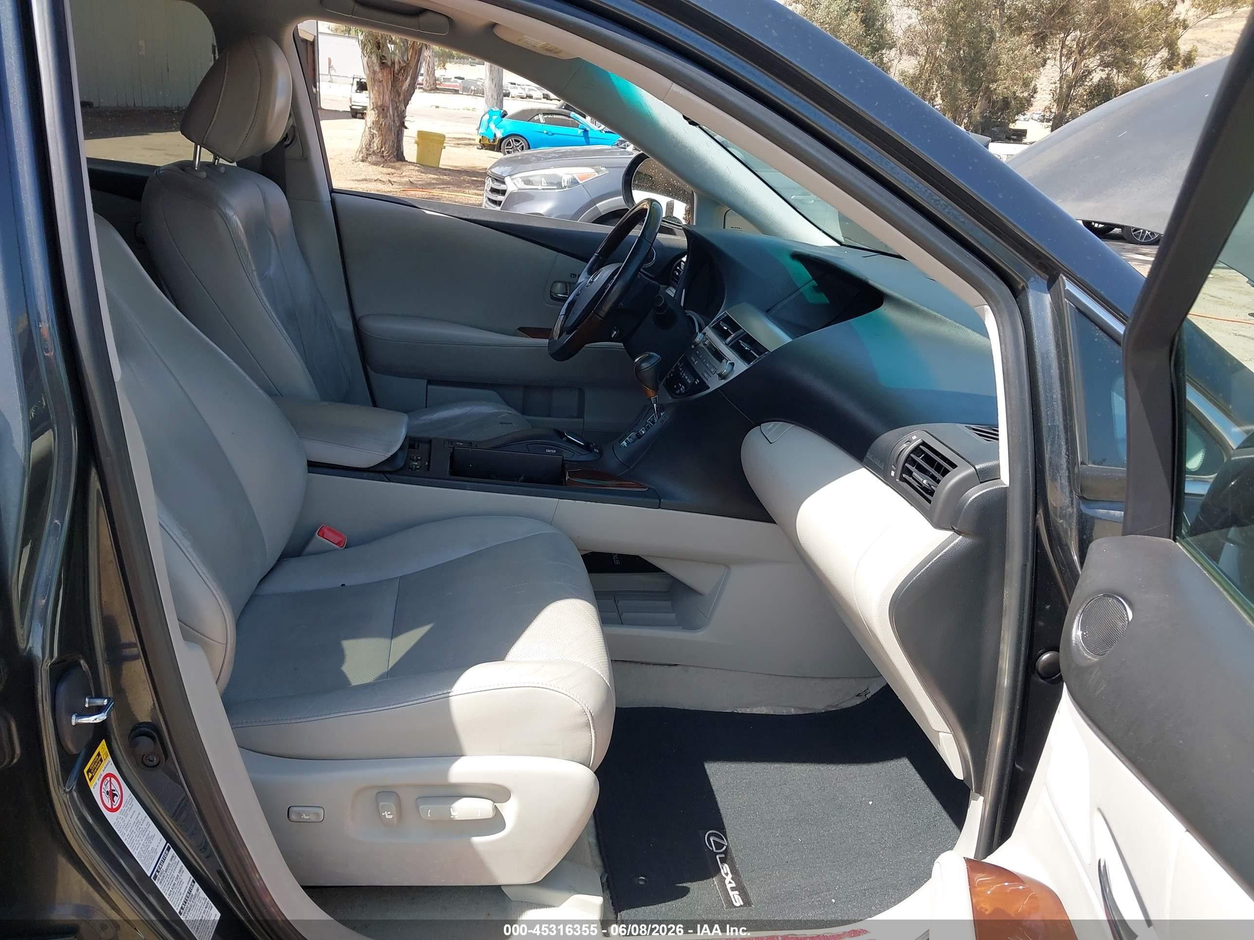 2010 Lexus Rx 350   Gray vin: 2T2BK1BA0AC021691