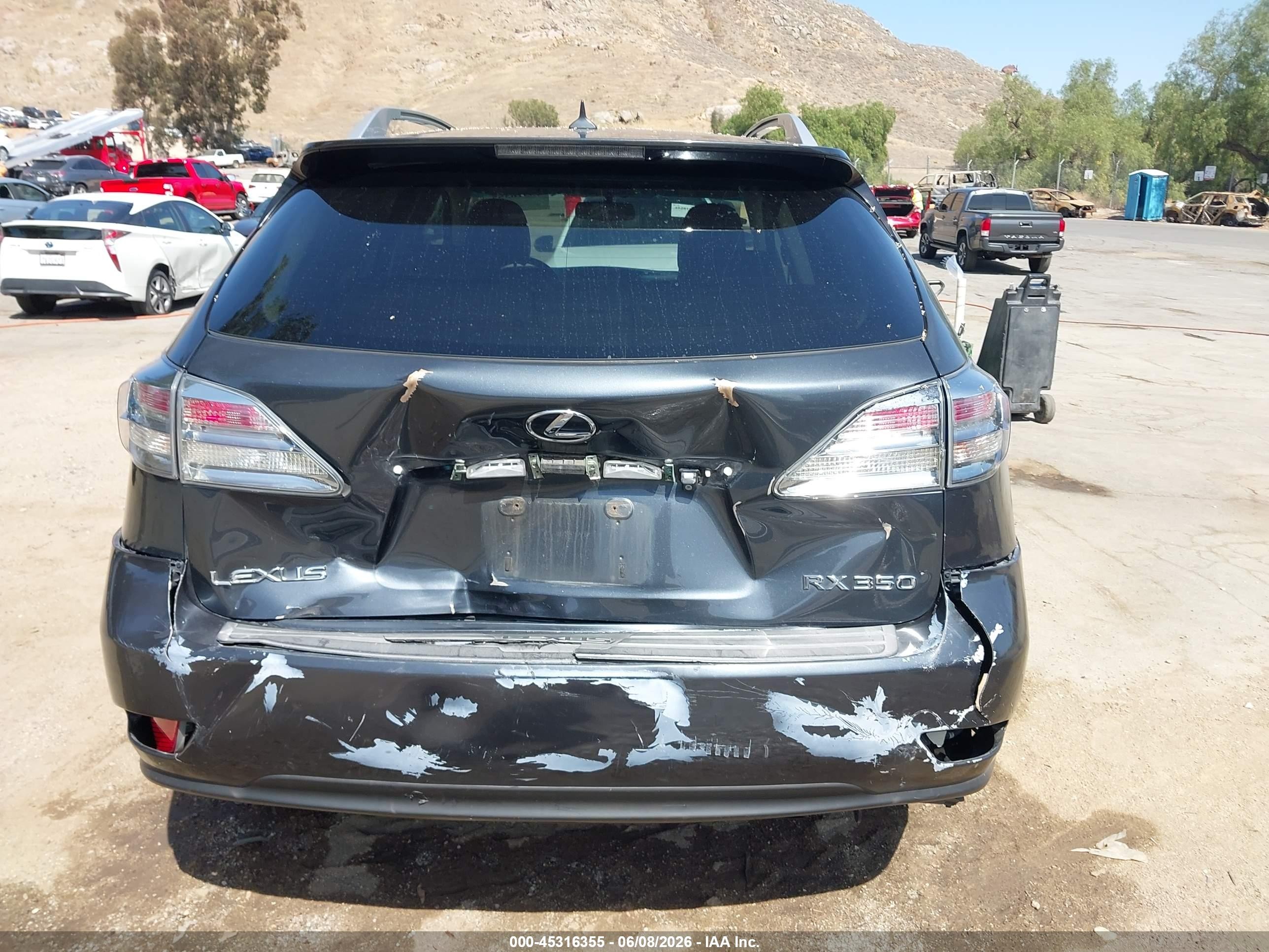 2010 Lexus Rx 350   Gray vin: 2T2BK1BA0AC021691