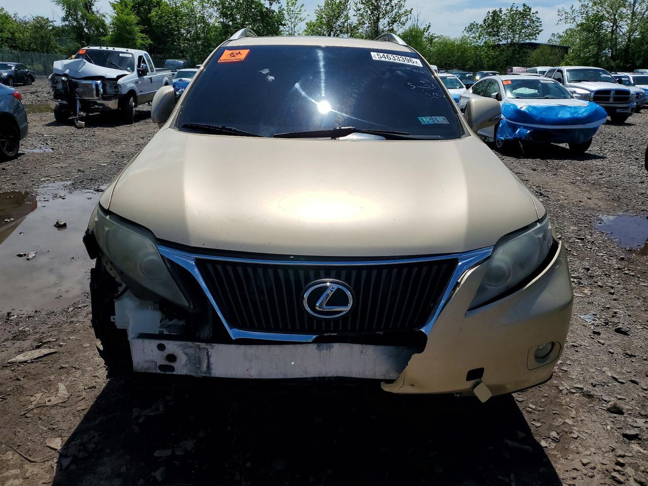 2010 Lexus Rx 350 Gold vin: 2T2BK1BA0AC024476