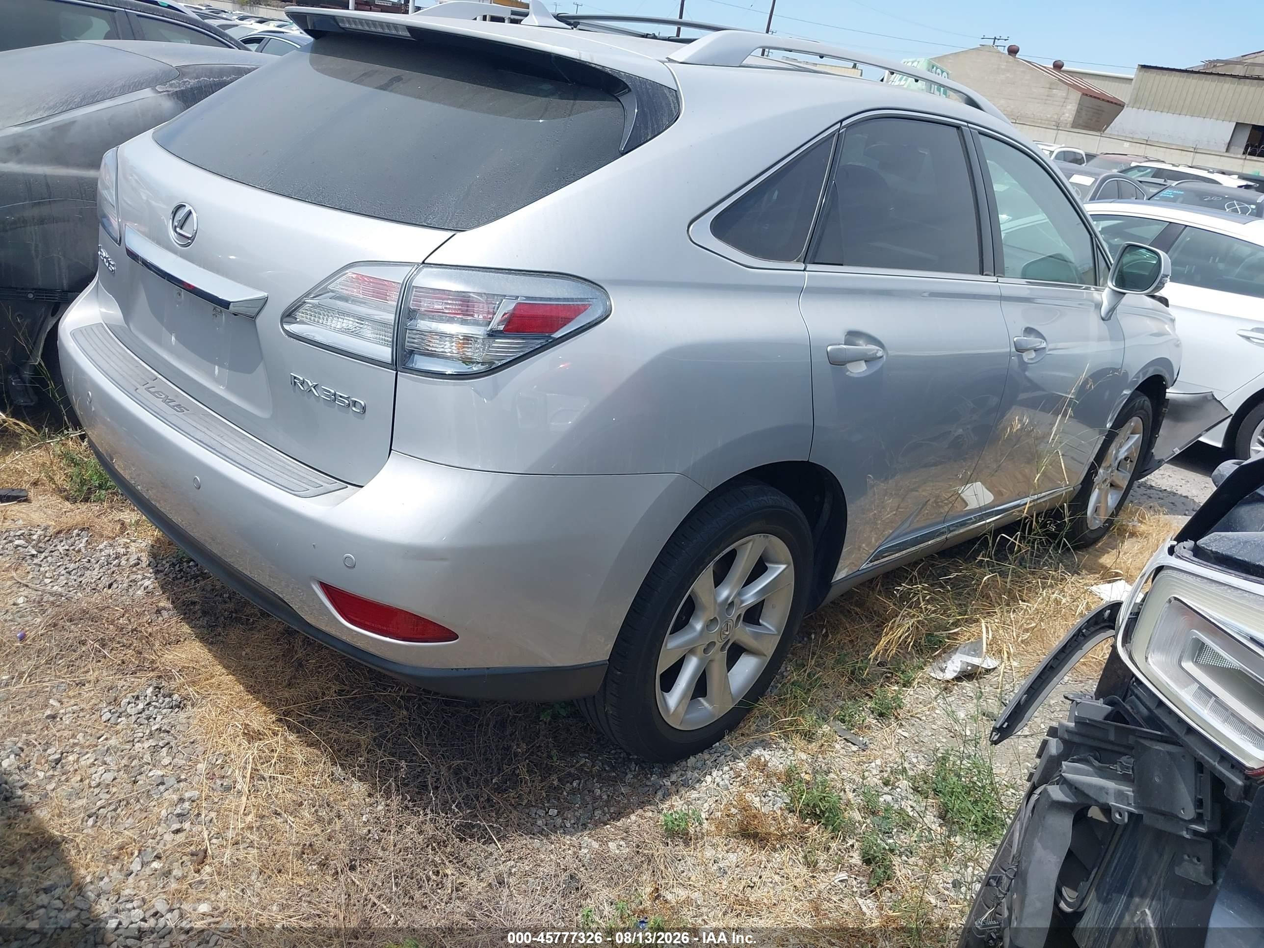 2010 Lexus Rx 350   Silver vin: 2T2BK1BA0AC036367