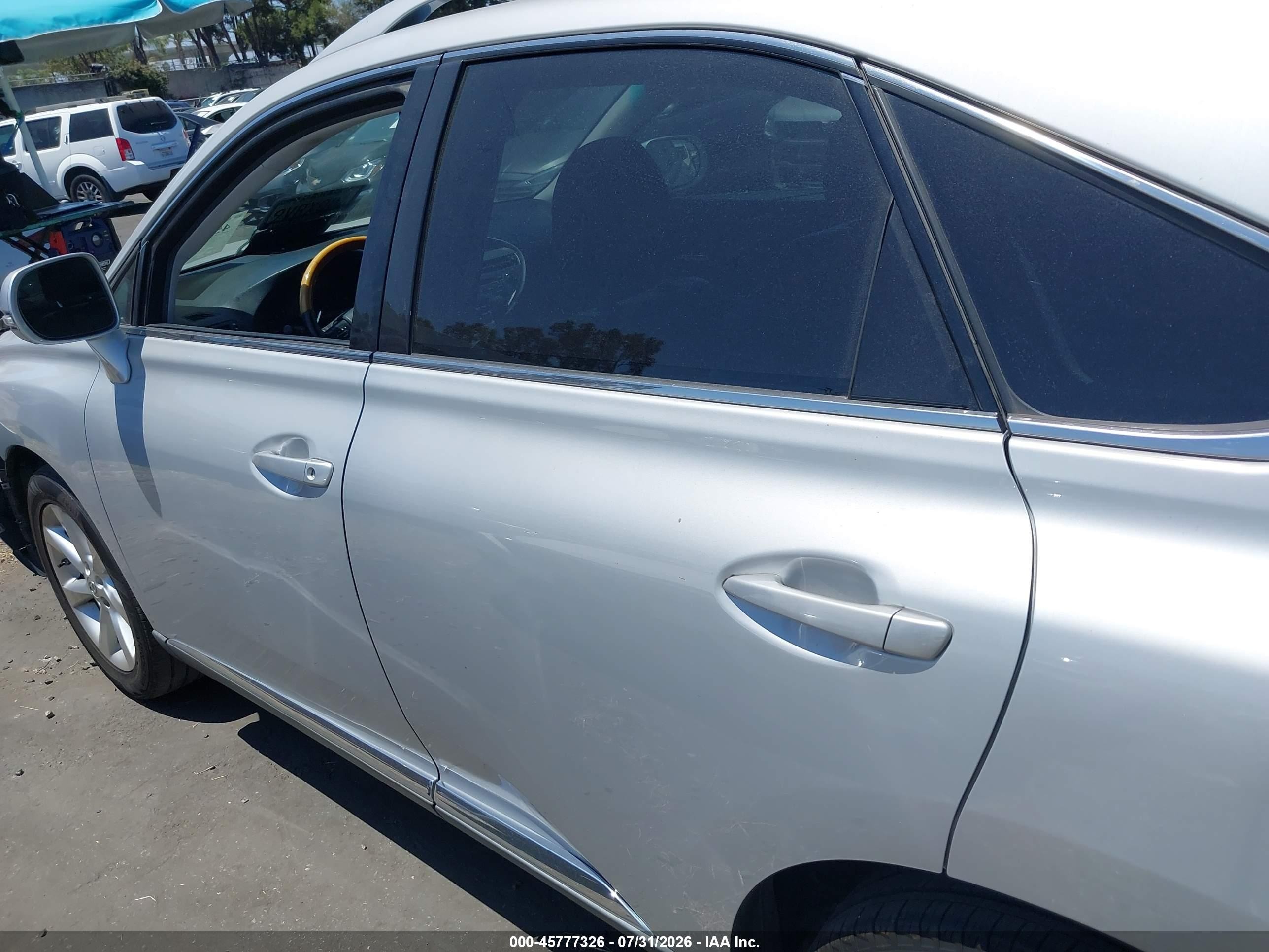 2010 Lexus Rx 350   Silver vin: 2T2BK1BA0AC036367