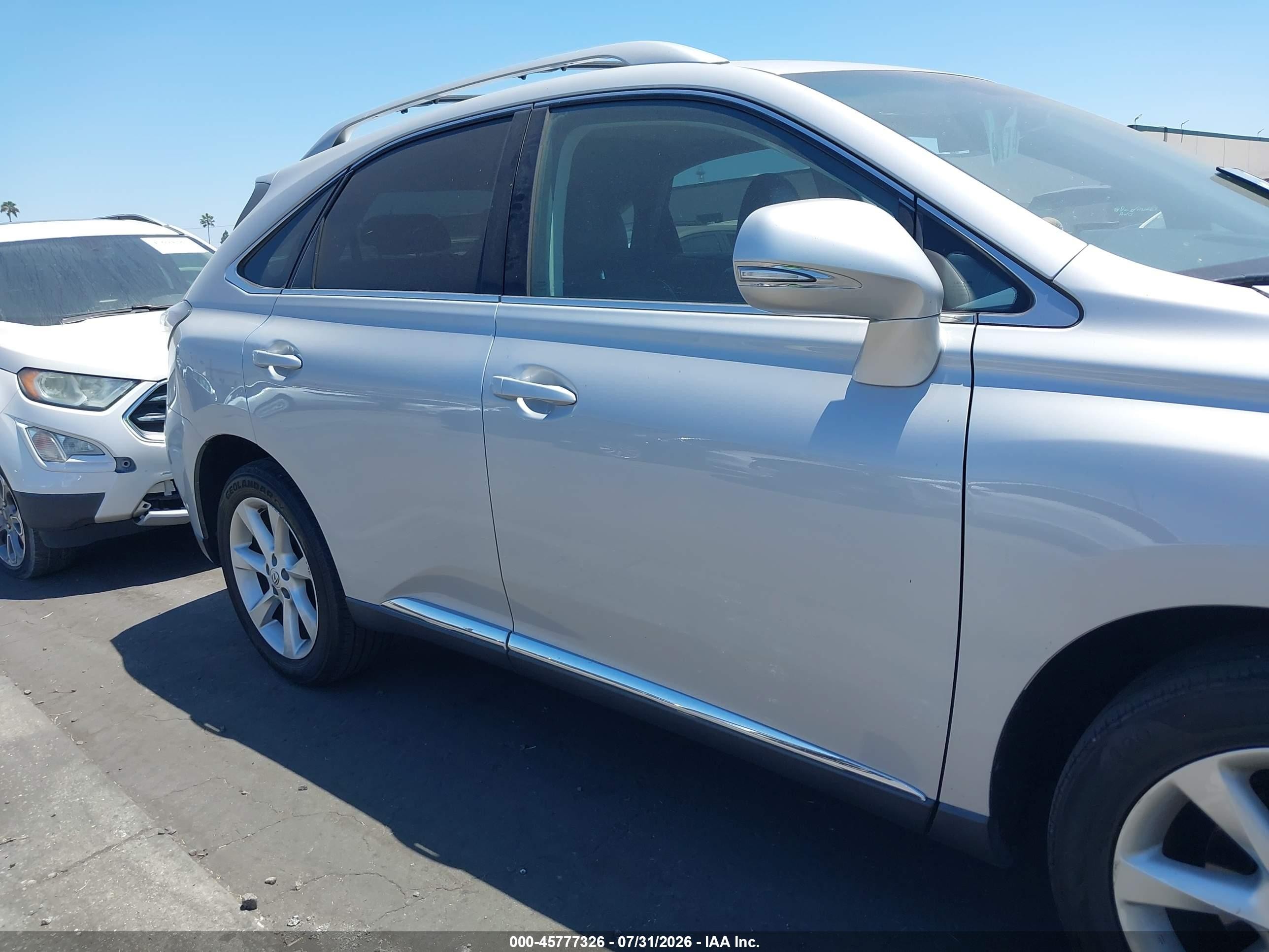 2010 Lexus Rx 350   Silver vin: 2T2BK1BA0AC036367