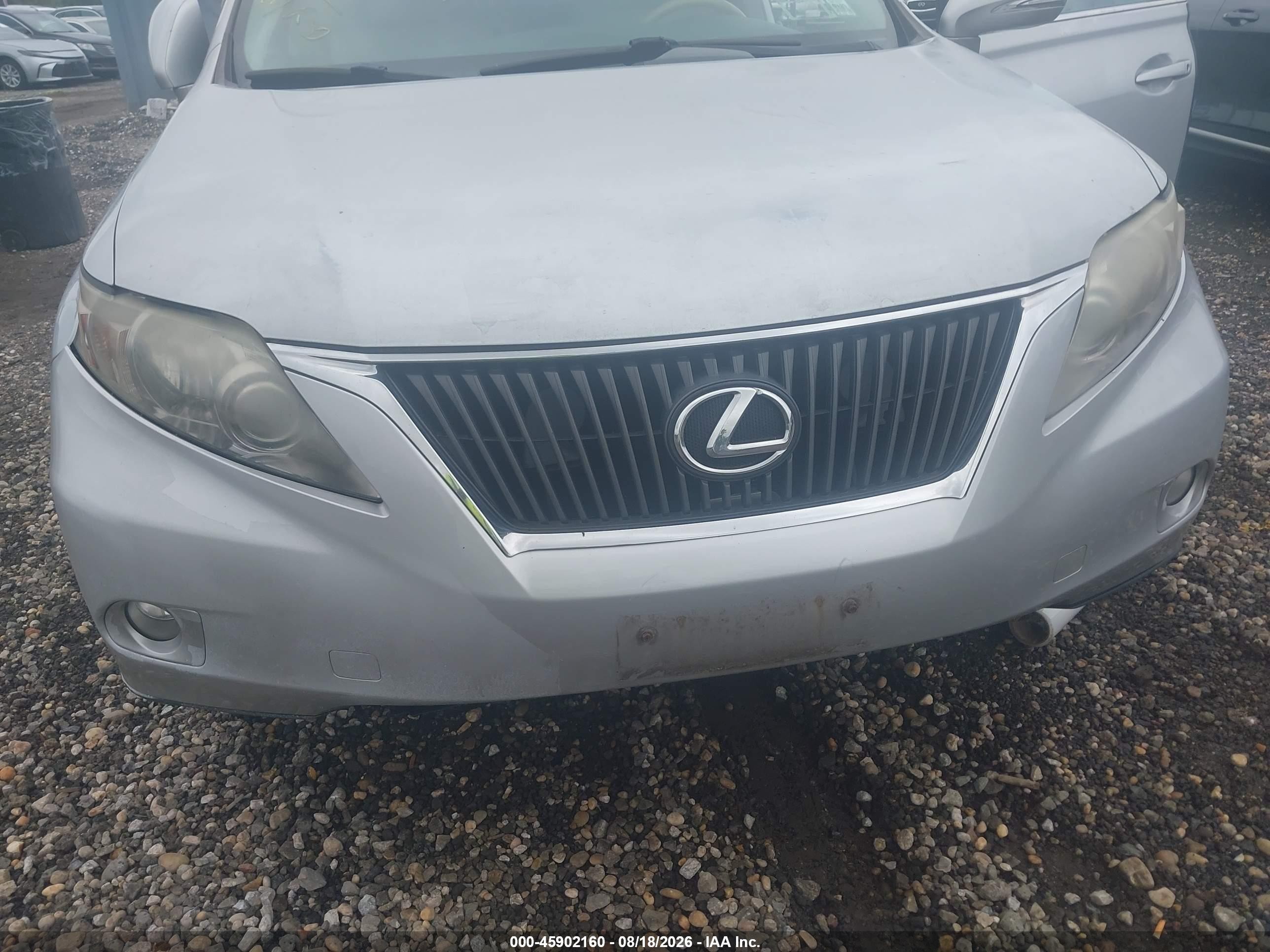 2010 Lexus Rx 350   Серый vin: 2T2BK1BA0AC047661
