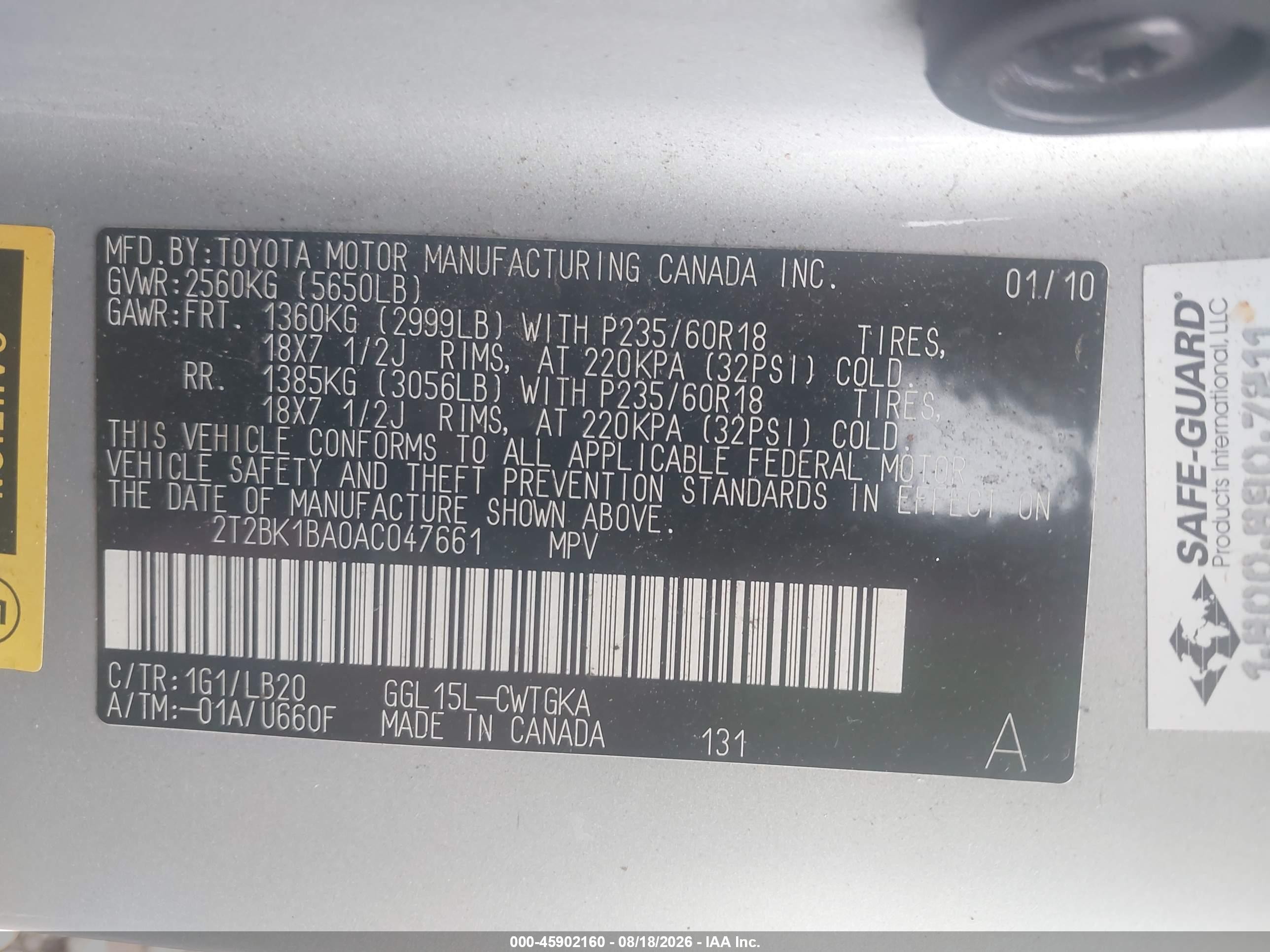 2010 Lexus Rx 350   Серый vin: 2T2BK1BA0AC047661