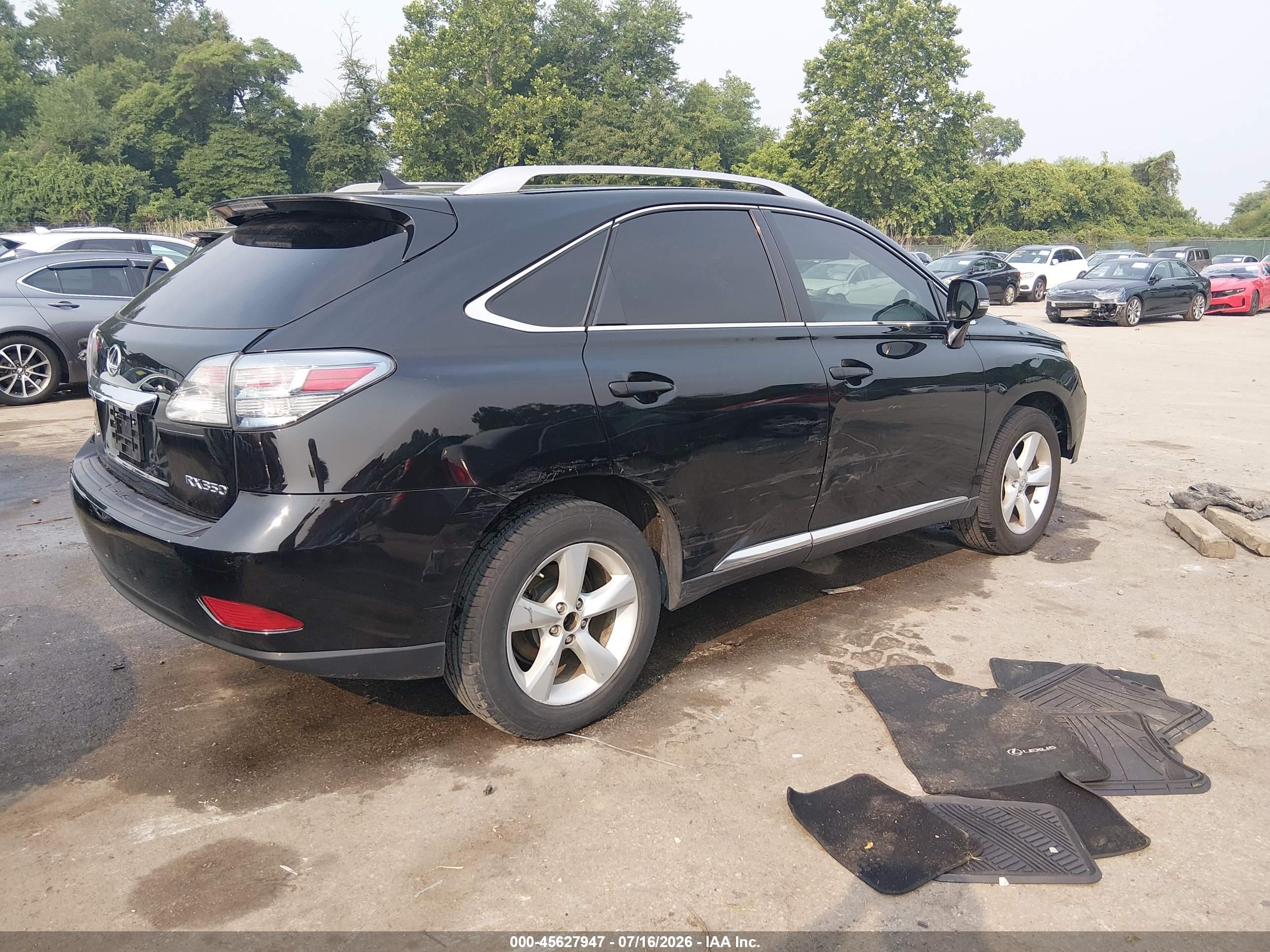 2010 Lexus Rx 350 Black vin: 2T2BK1BA0AC065979