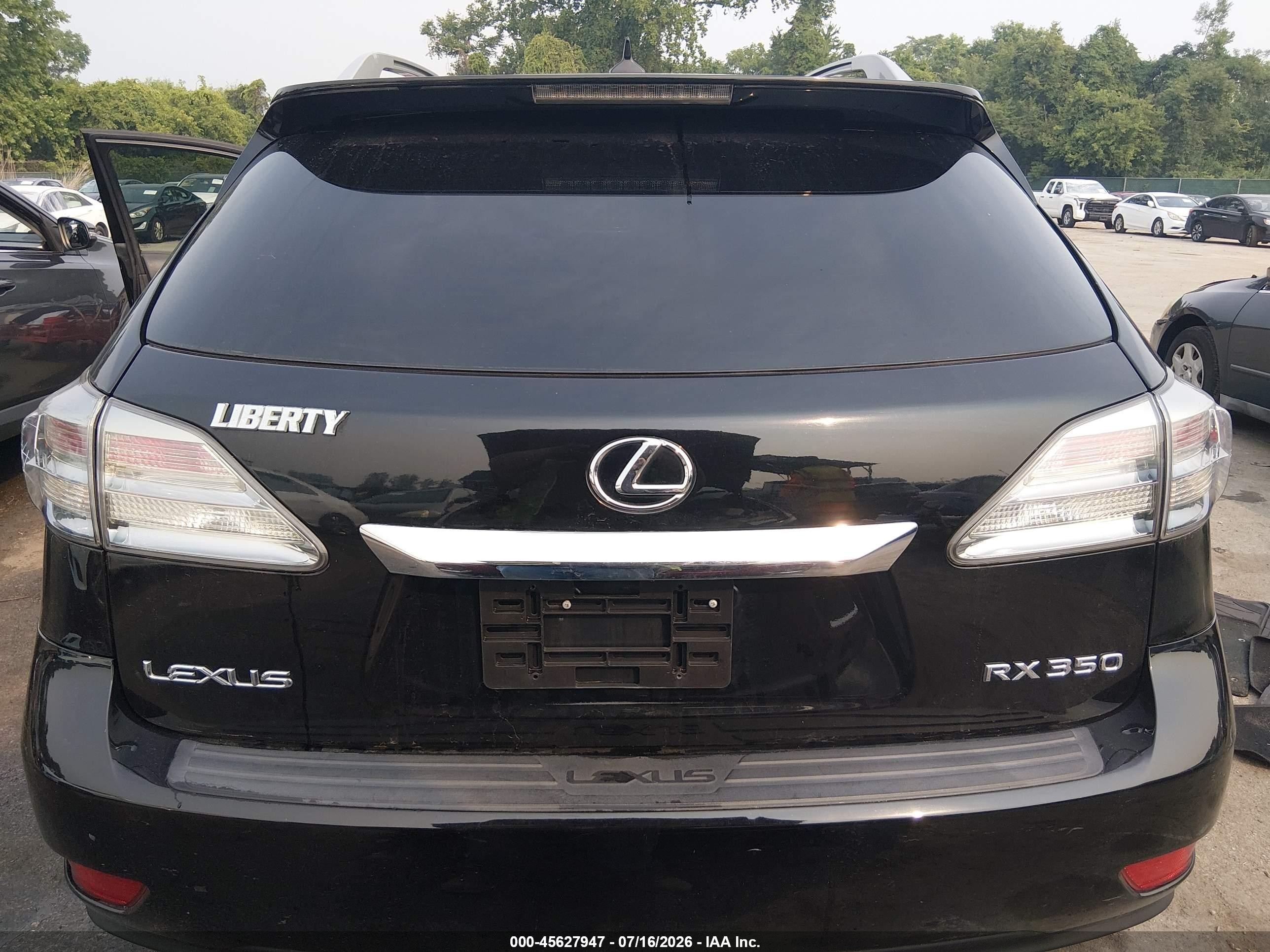 2010 Lexus Rx 350 Black vin: 2T2BK1BA0AC065979